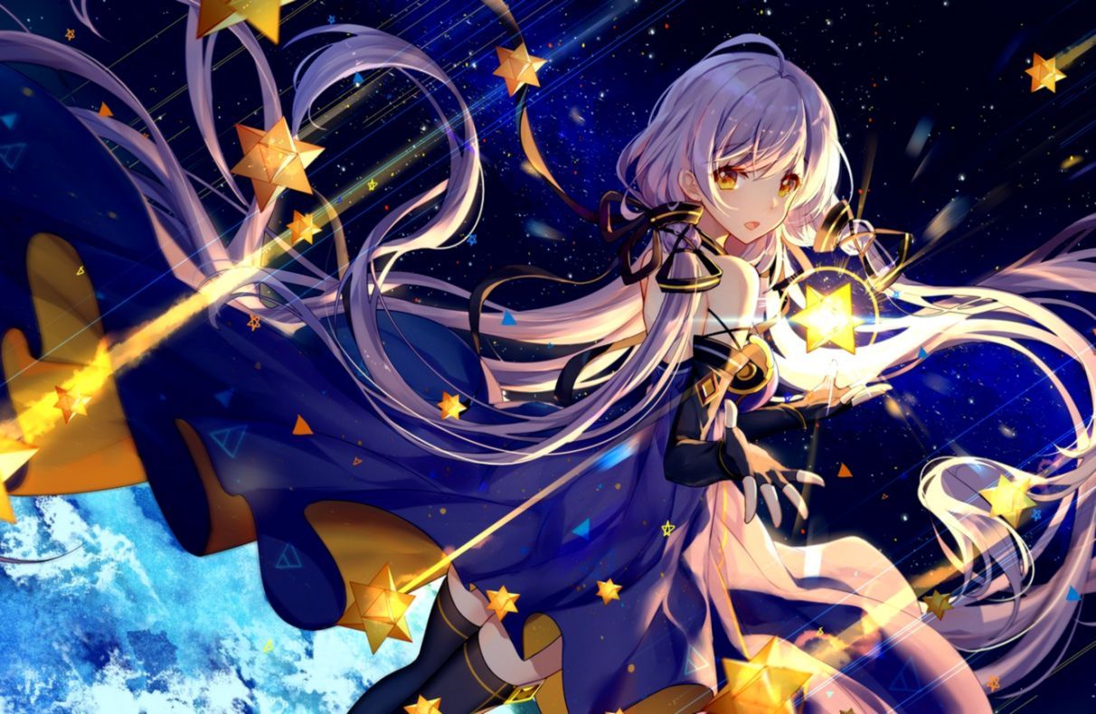 Stars Anime Girl Wallpapers Wallpaper Cave