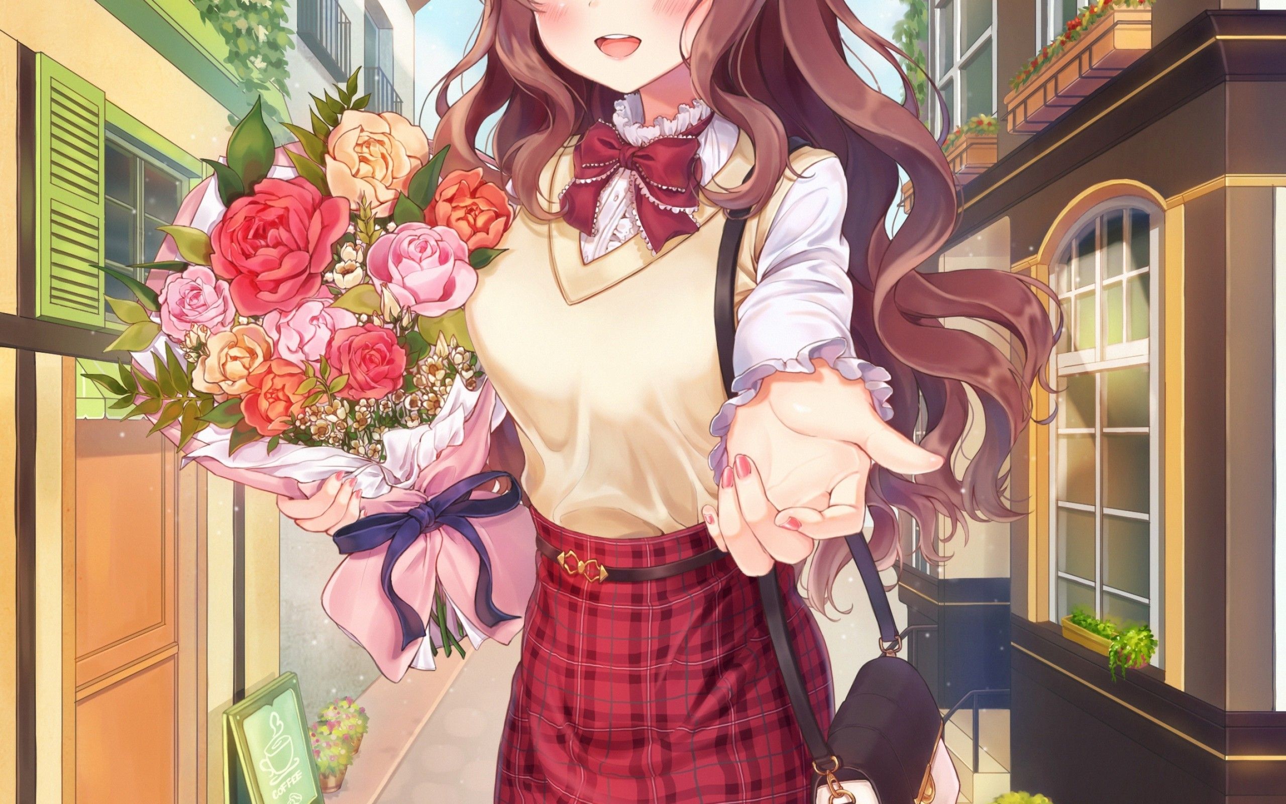 Anime Flower Girl Wallpapers Wallpaper Cave