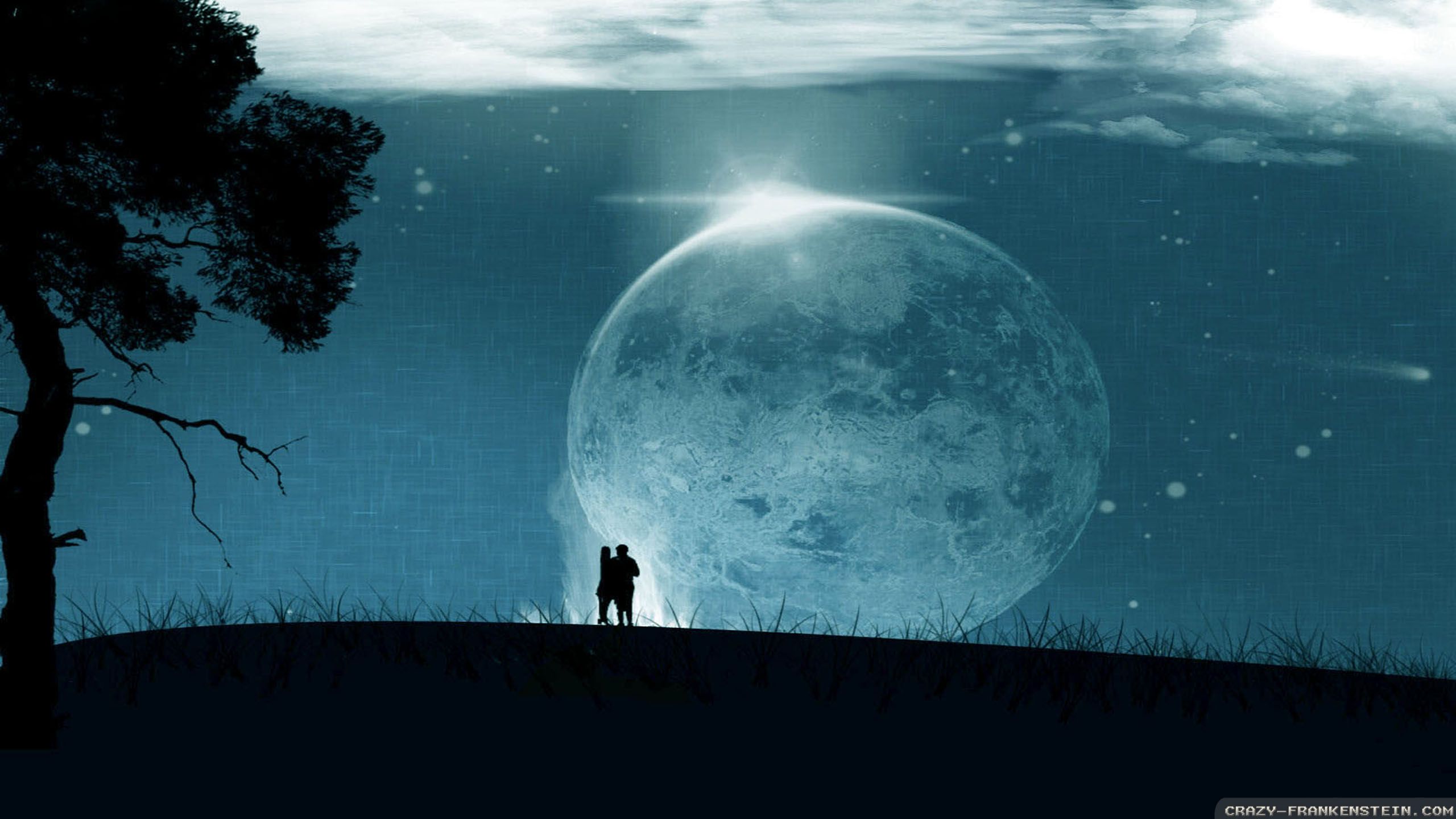 Moonlight Couple Wallpapers Wallpaper Cave