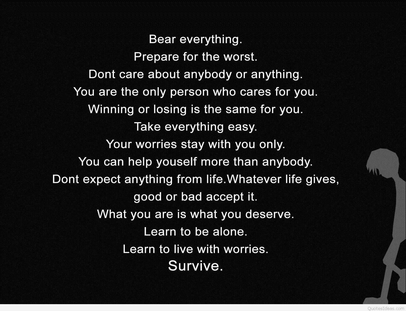 Sad Dark Quotes Wallpapers Wallpaper Cave