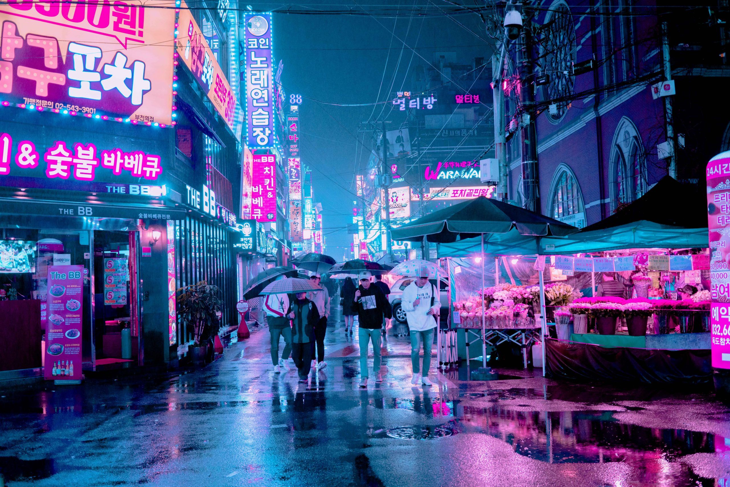 Neon Rain 4k Wallpapers Wallpaper Cave