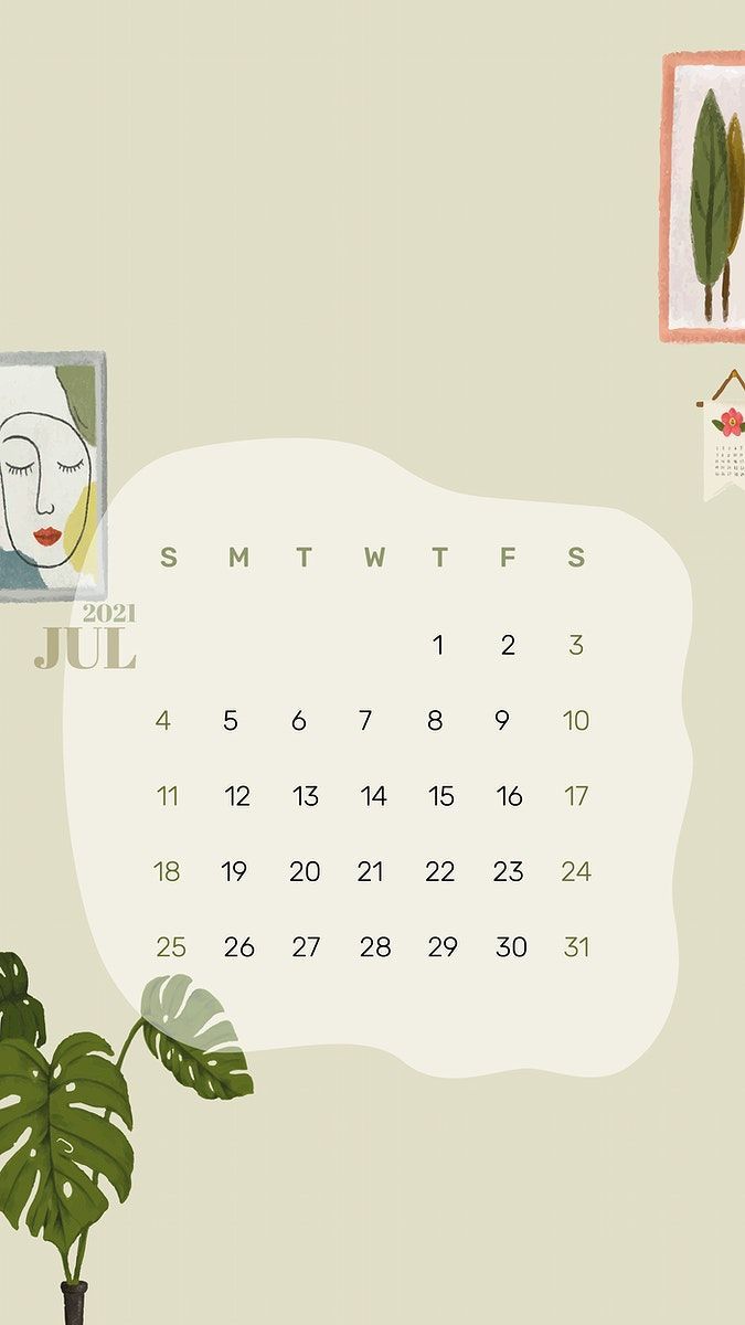 July 2021 Calendar Wallpapers Wallpaper Cave