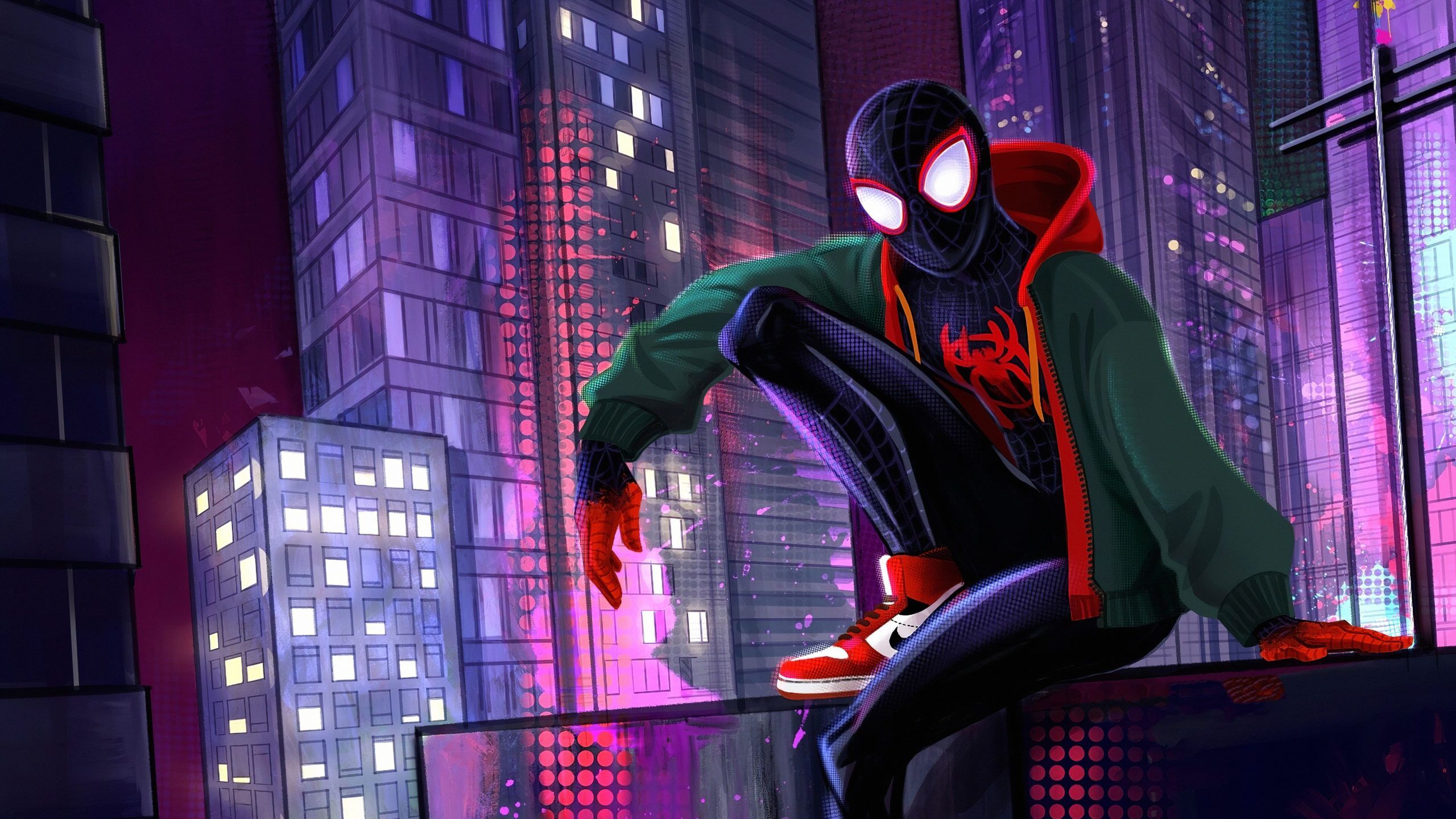 Miles Morales Falling Wallpapers Wallpaper Cave