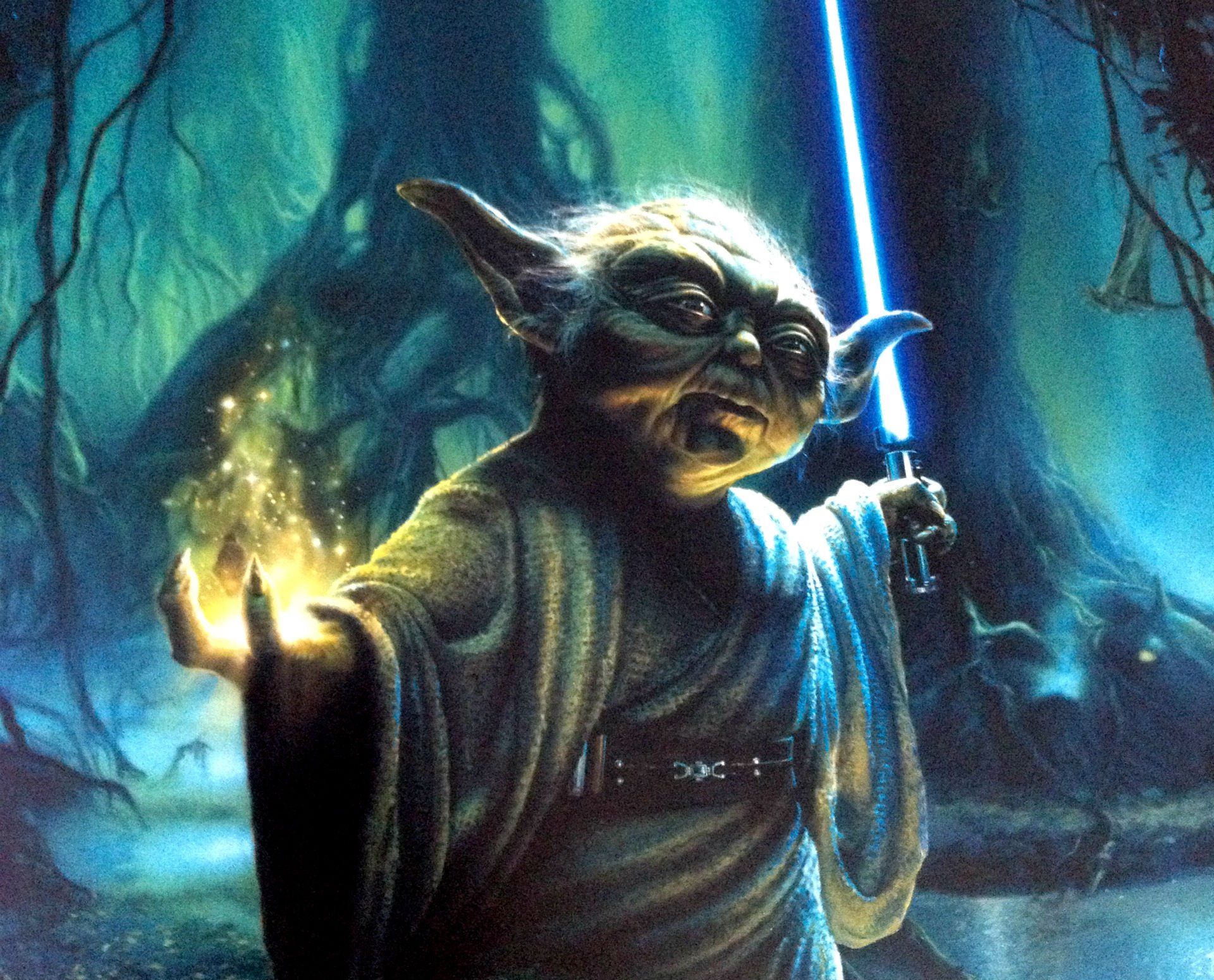 Yoda Lightsaber Wallpapers Wallpaper Cave