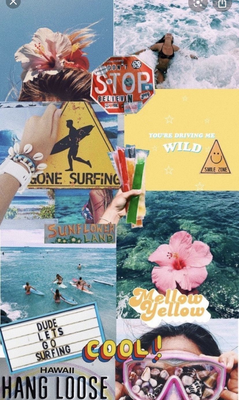 Aesthetic Summer Collage Wallpaper