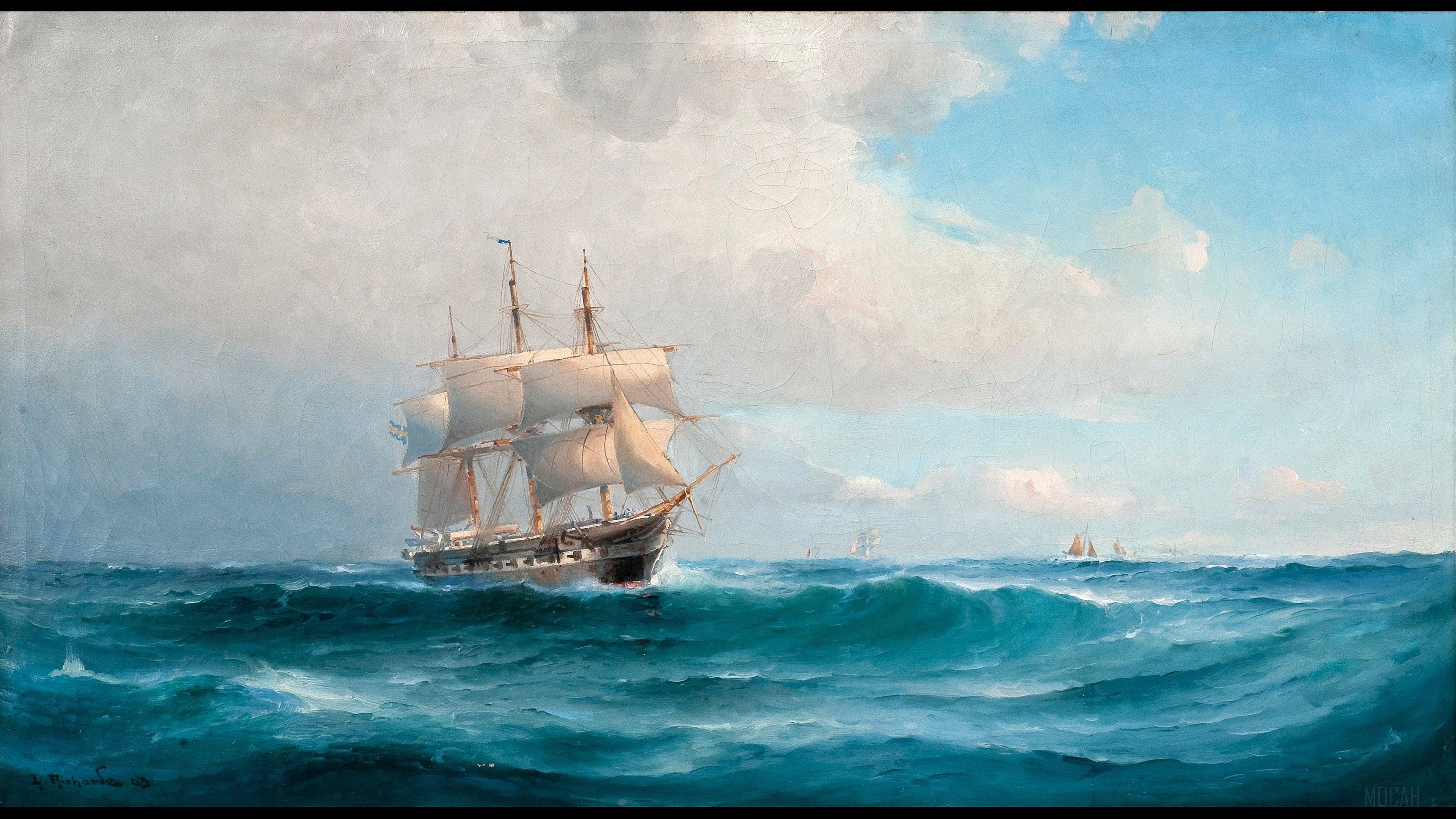 Ship Painting Wallpapers Wallpaper Cave