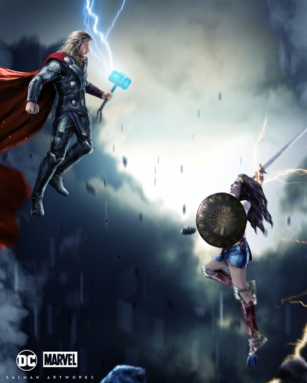 Thor Vs Wonder Women Wallpapers Wallpaper Cave