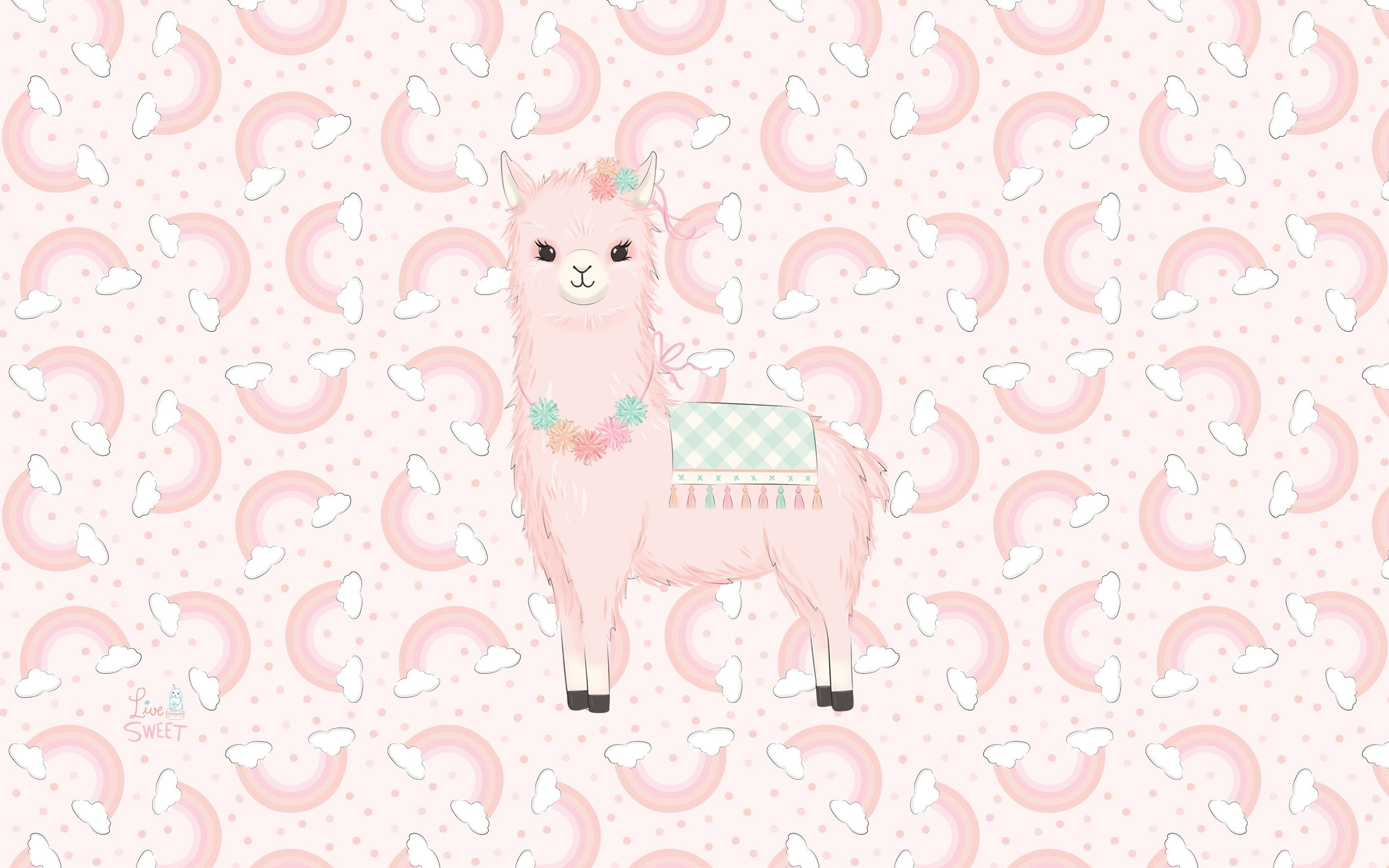 Pink Llama Wallpapers Wallpaper Cave