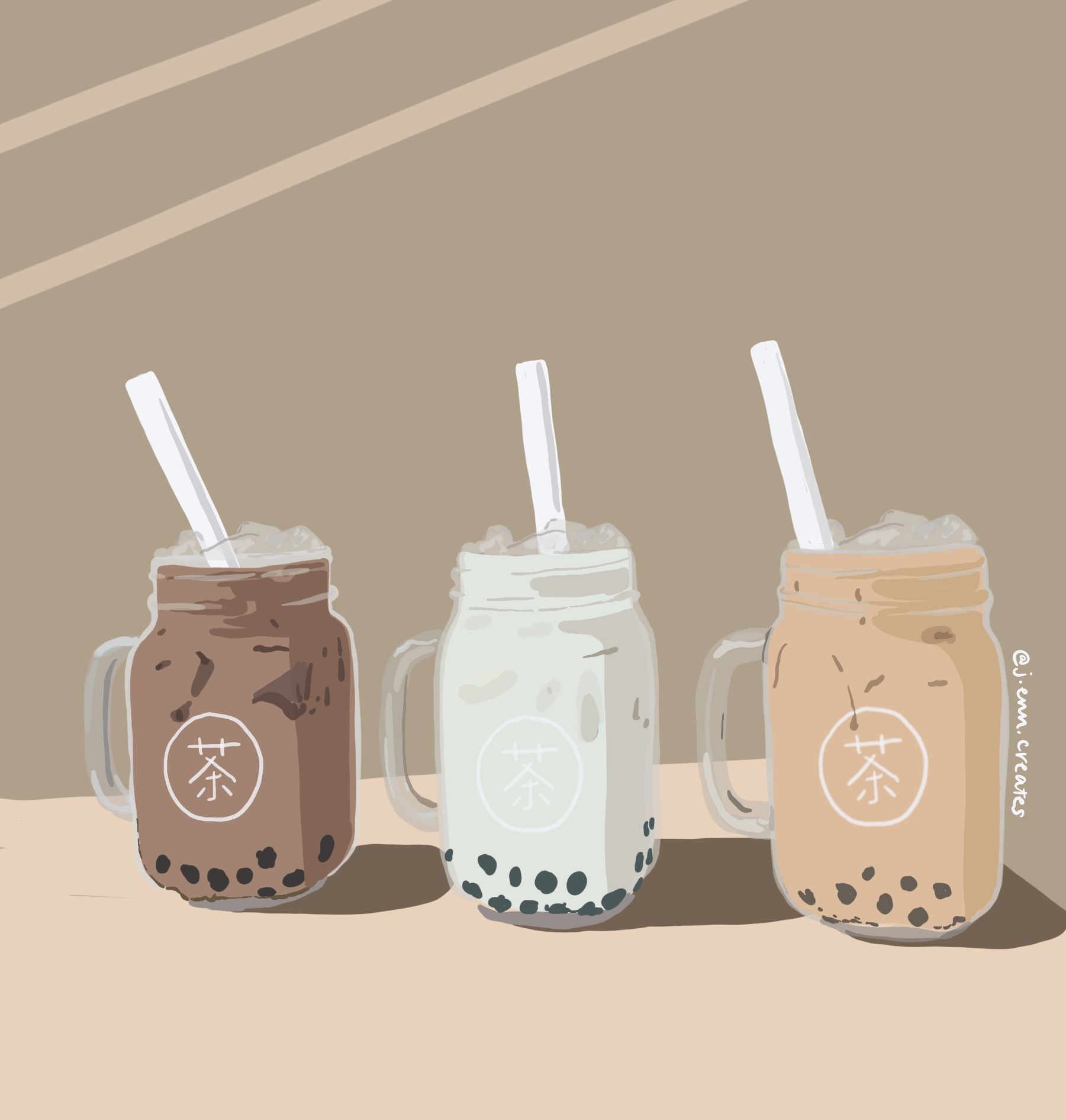 Kawaii Boba Wallpapers Wallpaper Cave