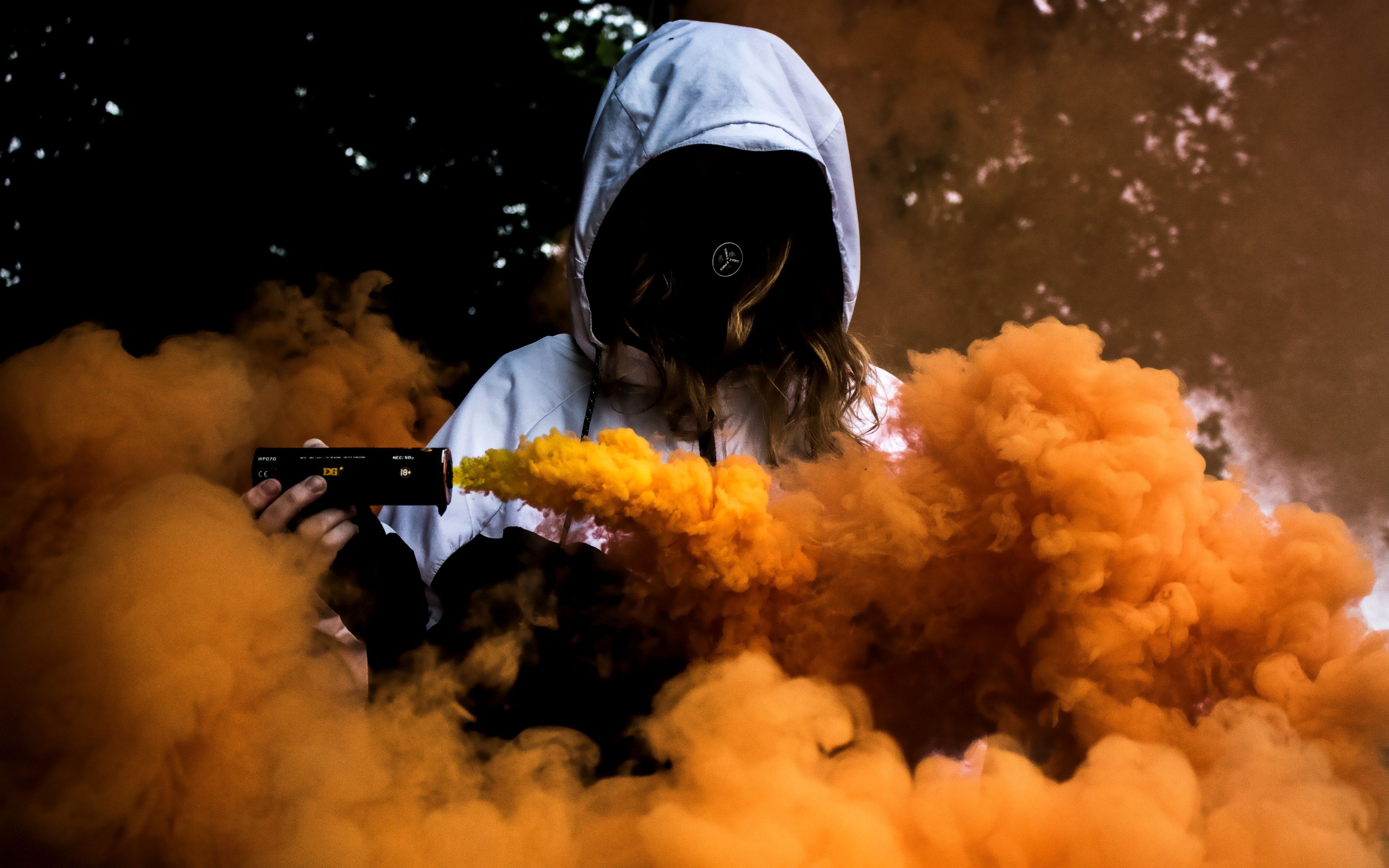 Orange Smoke 4k Wallpapers Wallpaper Cave