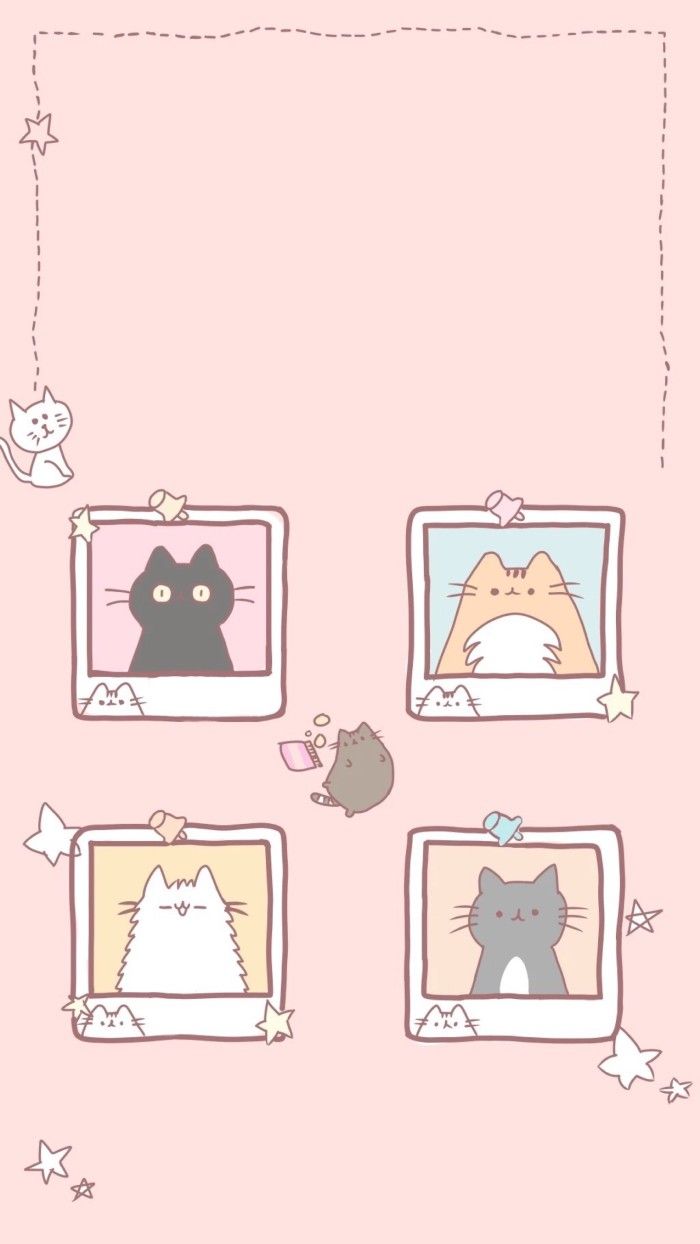 Pastel Kawaii Cat Wallpapers Wallpaper Cave