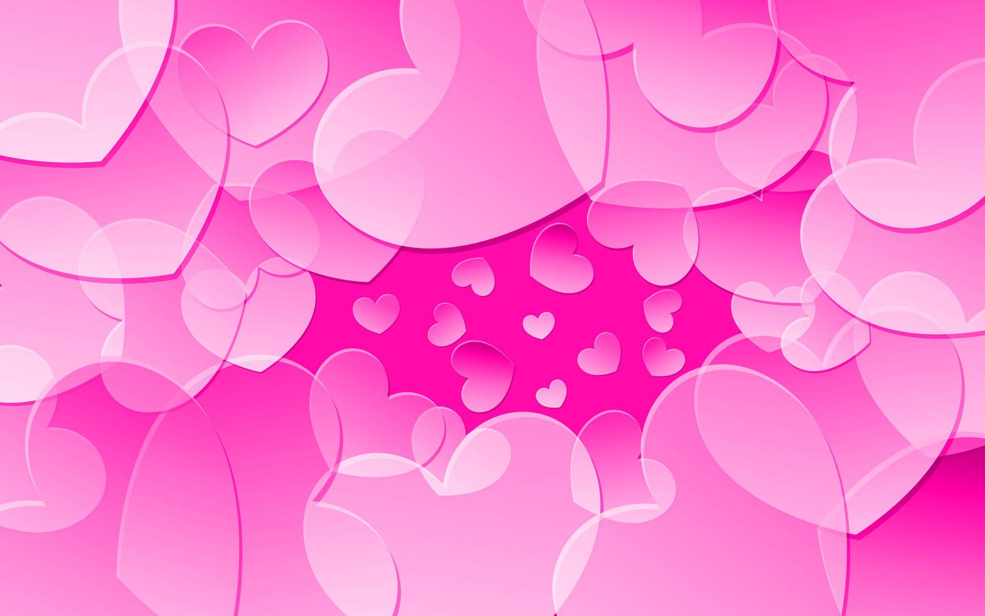 Cool Pink Hearts Background Wallpapers
