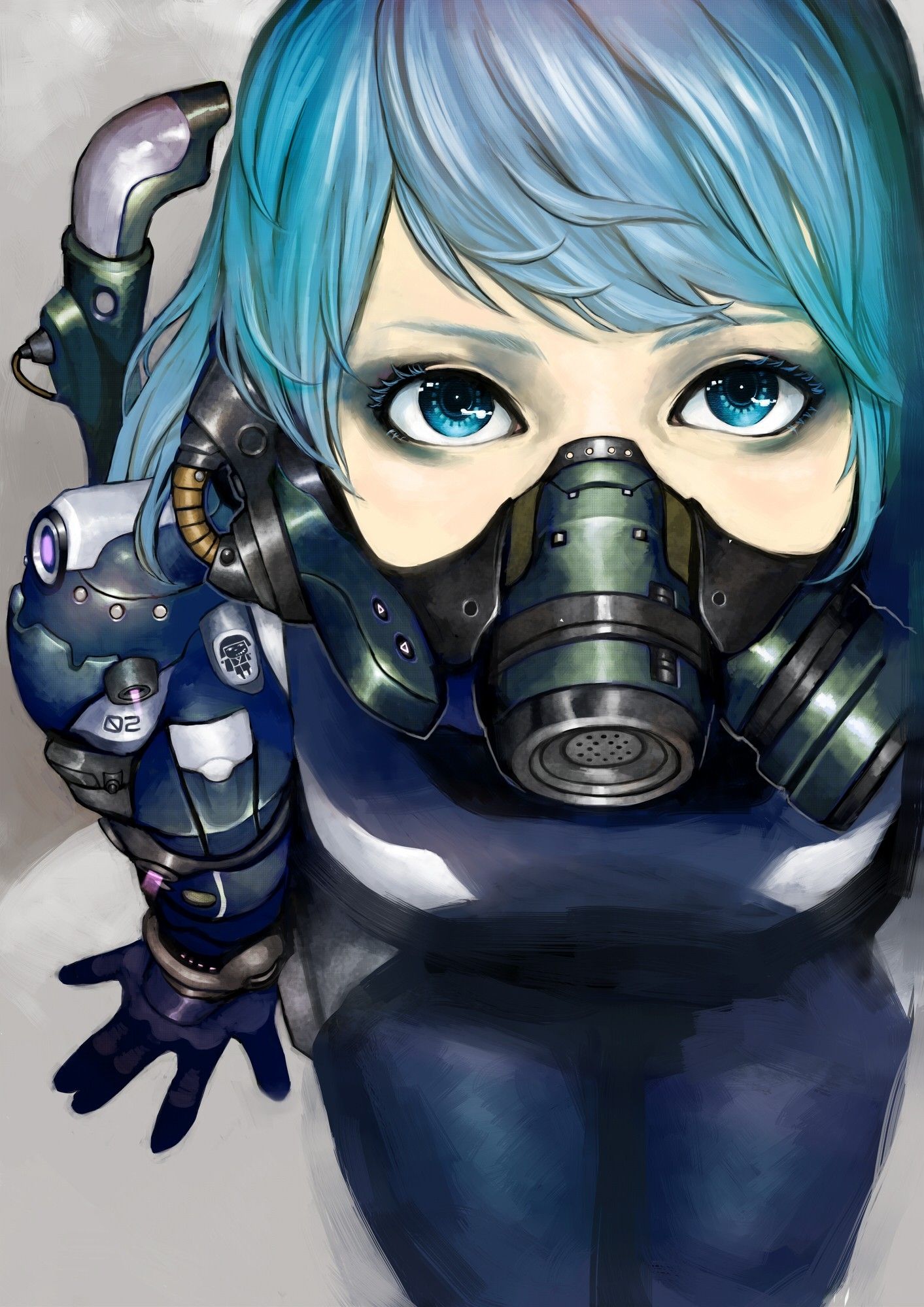 Anime Girl Gas Mask Wallpapers Wallpaper Cave