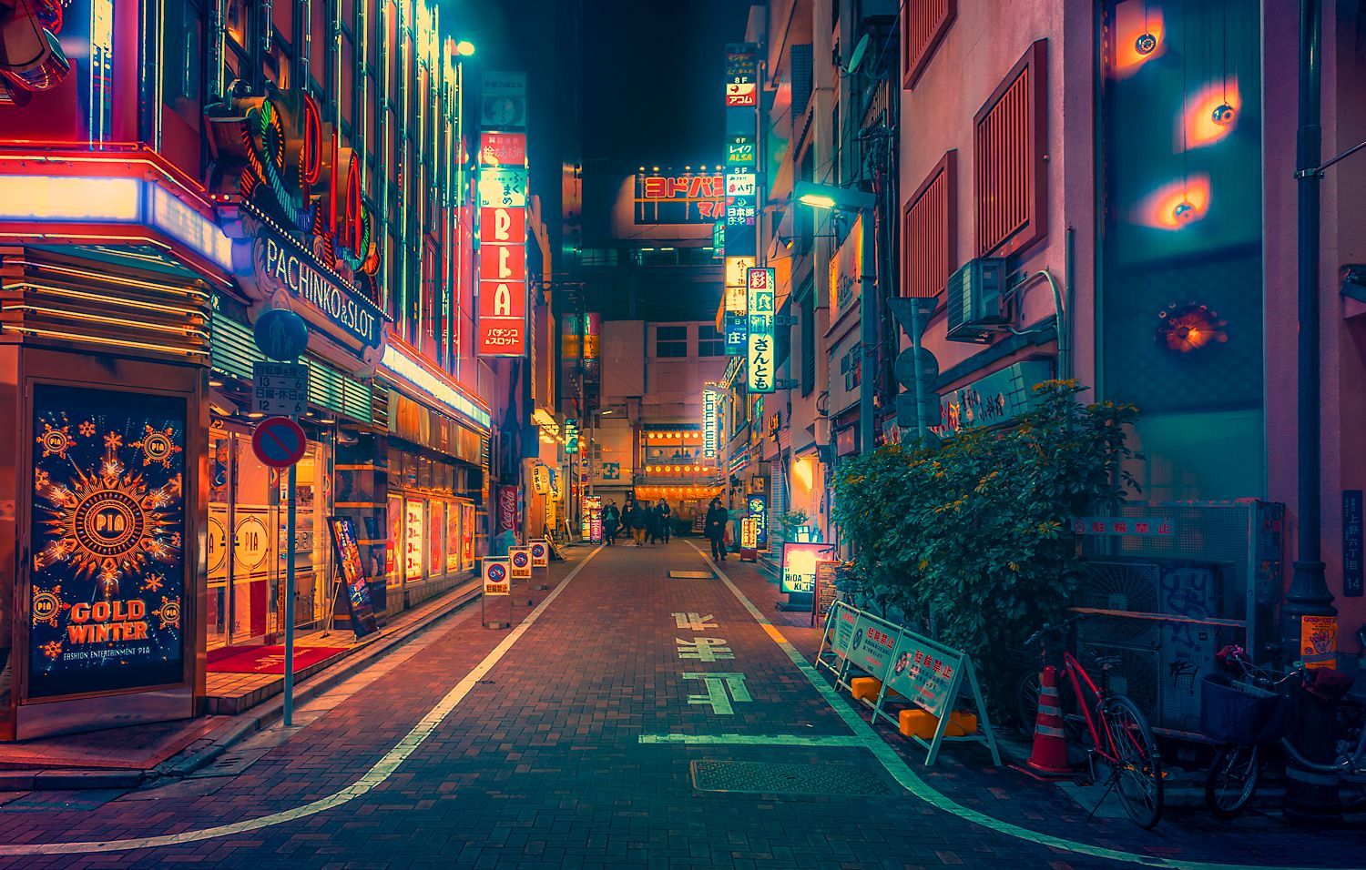 Neon Anime Town Wallpapers Wallpaper Cave