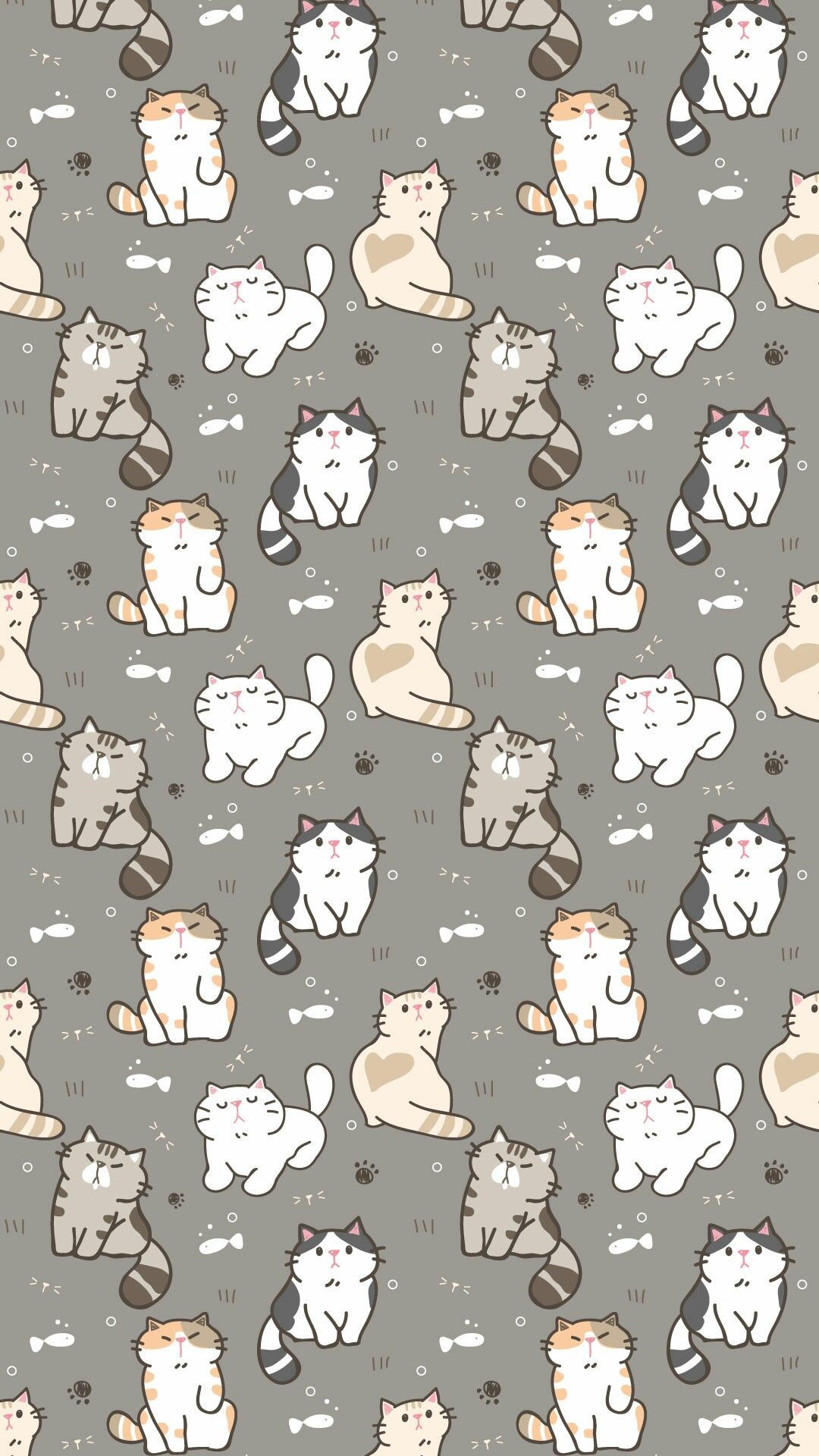 Kawaii Cat Phone Wallpapers Wallpaper Cave
