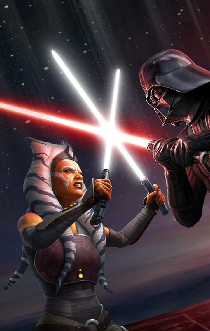 Darth Vader Vs Ahsoka Wallpapers Wallpaper Cave
