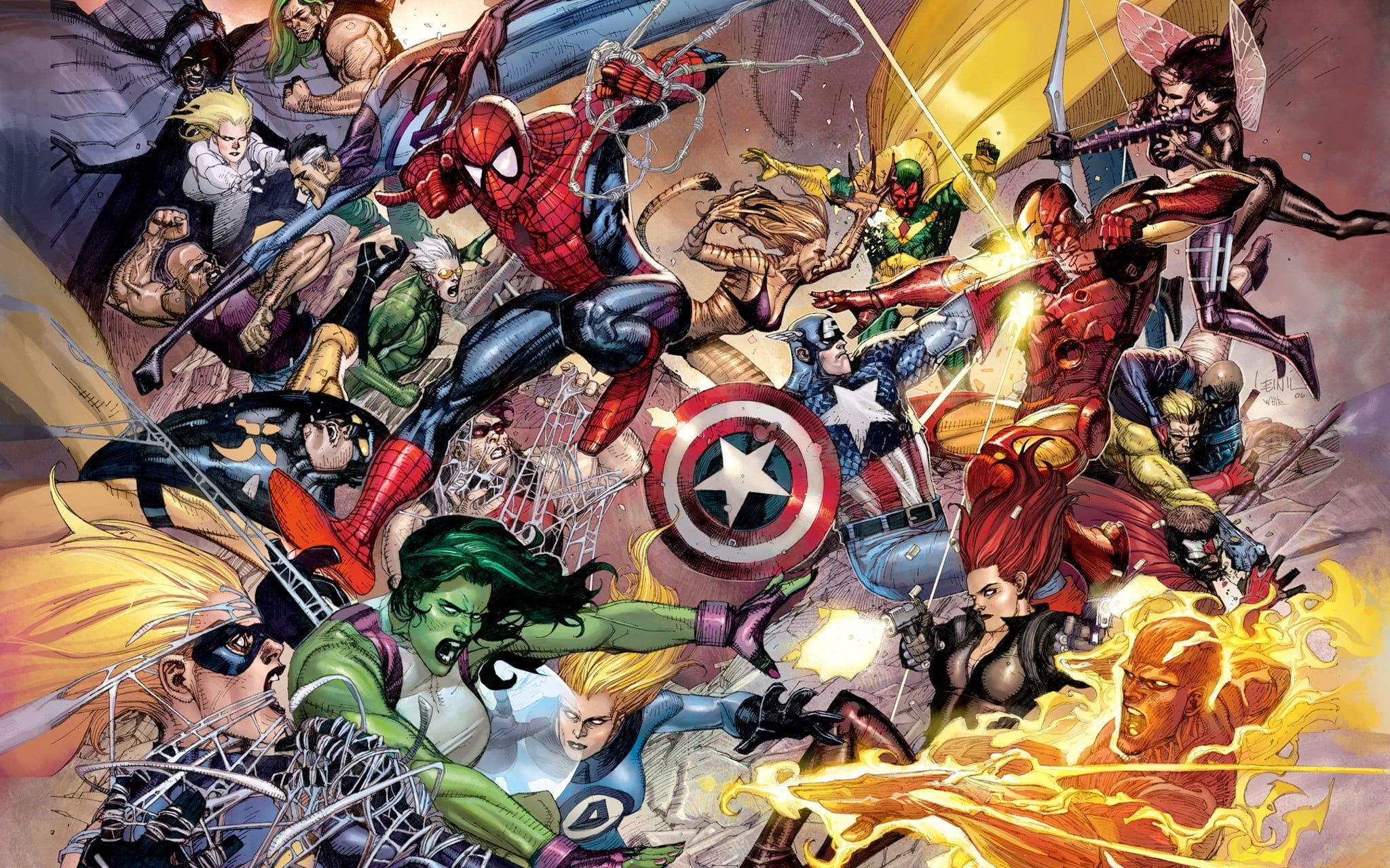 Marvel Collage Wallpapers Wallpaper Cave