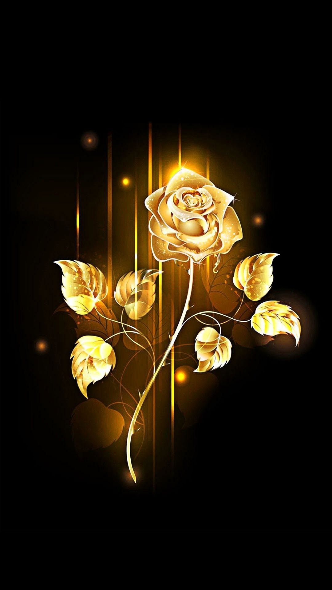 Golden Rose Wallpapers Wallpaper Cave