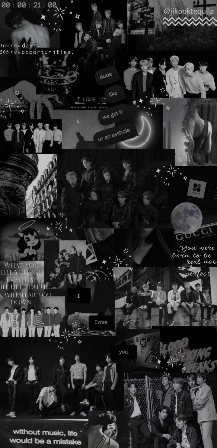 BTS Black Aesthetic Wallpaper