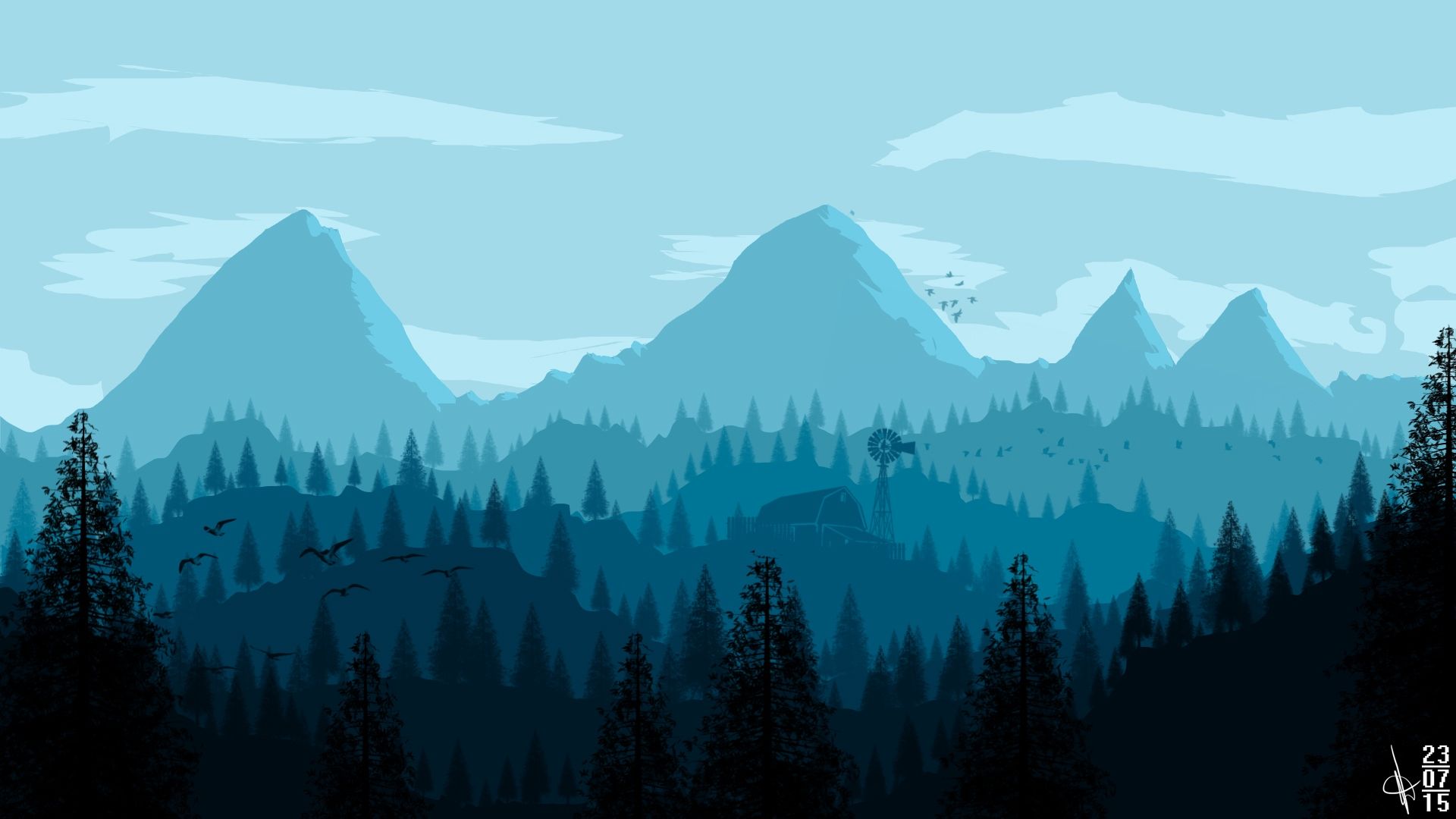 Firewatch Blue Wallpapers Wallpaper Cave
