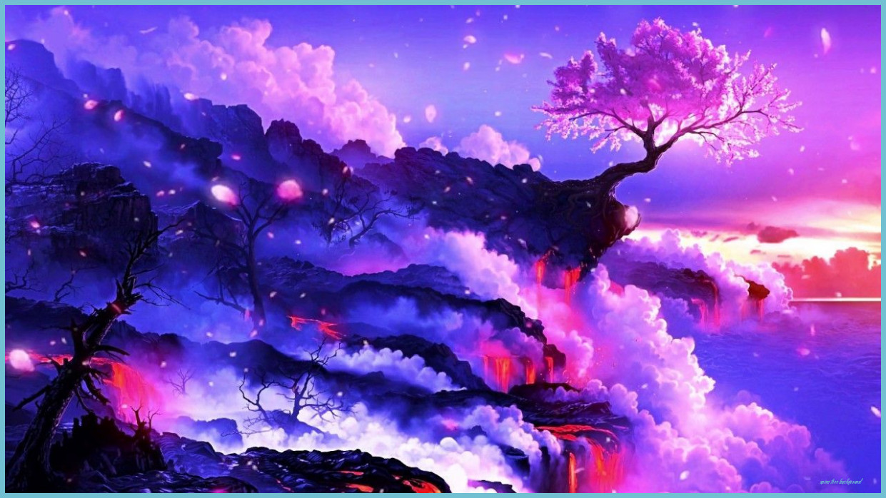 Anime Flower Tree Wallpapers Wallpaper Cave