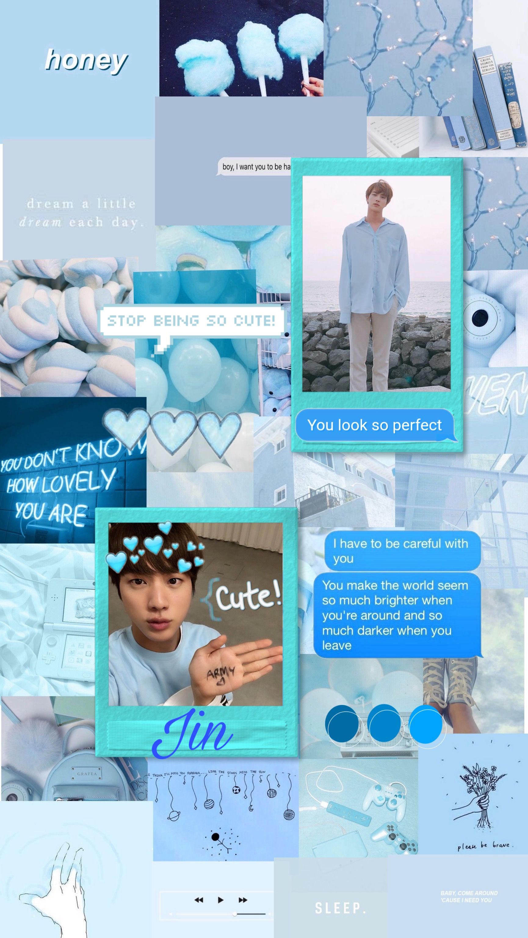 BTS Blue Aesthetic Wallpapers Wallpaper Cave