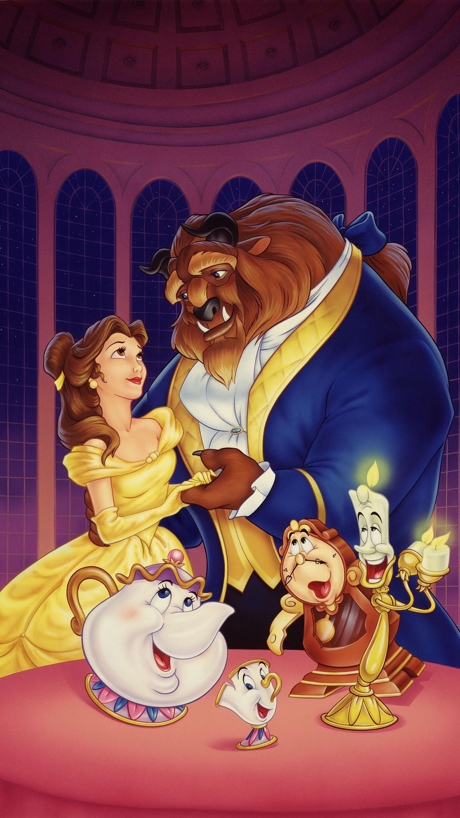 Beauty And The Beast Cartoon Wallpapers Wallpaper Cave