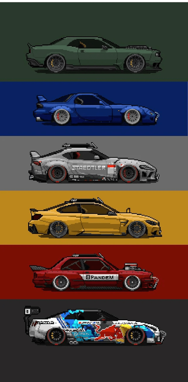 Pixel Car Racer Wallpapers Wallpaper Cave