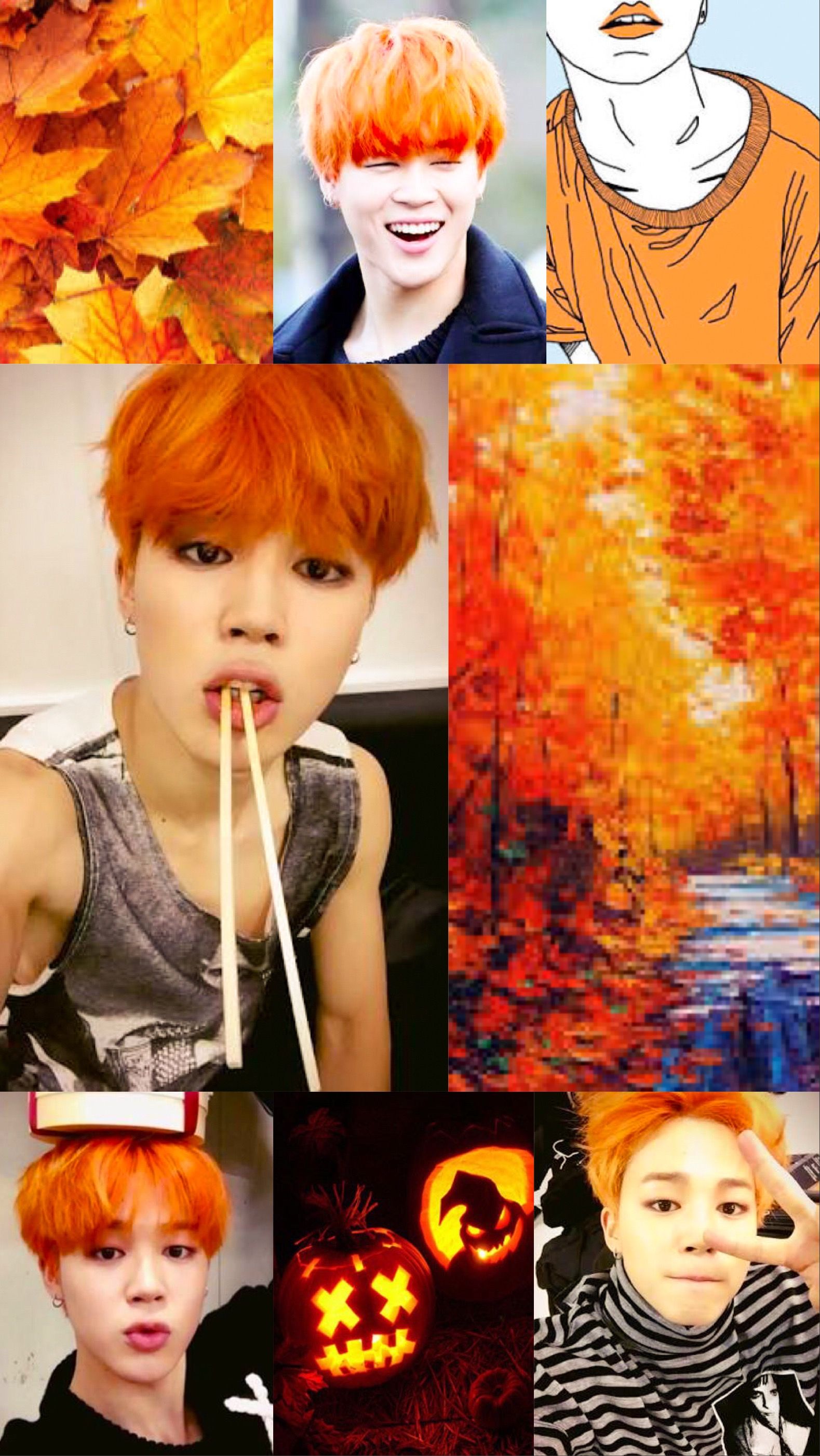 Jungkook Orange Aesthetic Wallpapers Wallpaper Cave