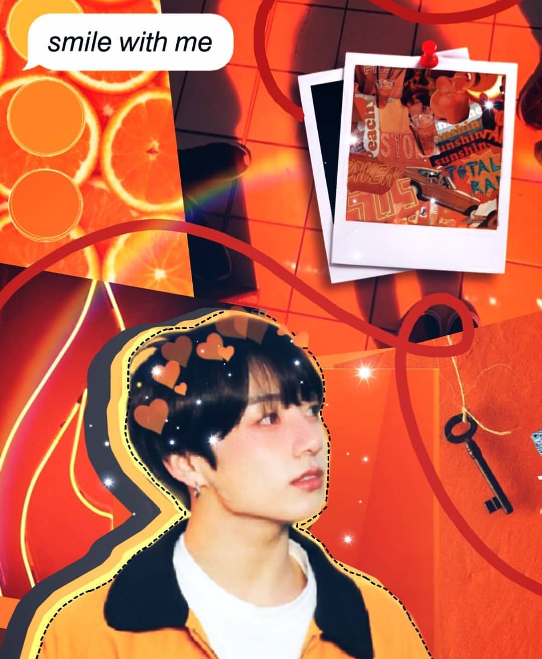 Jungkook Orange Aesthetic Wallpapers Wallpaper Cave