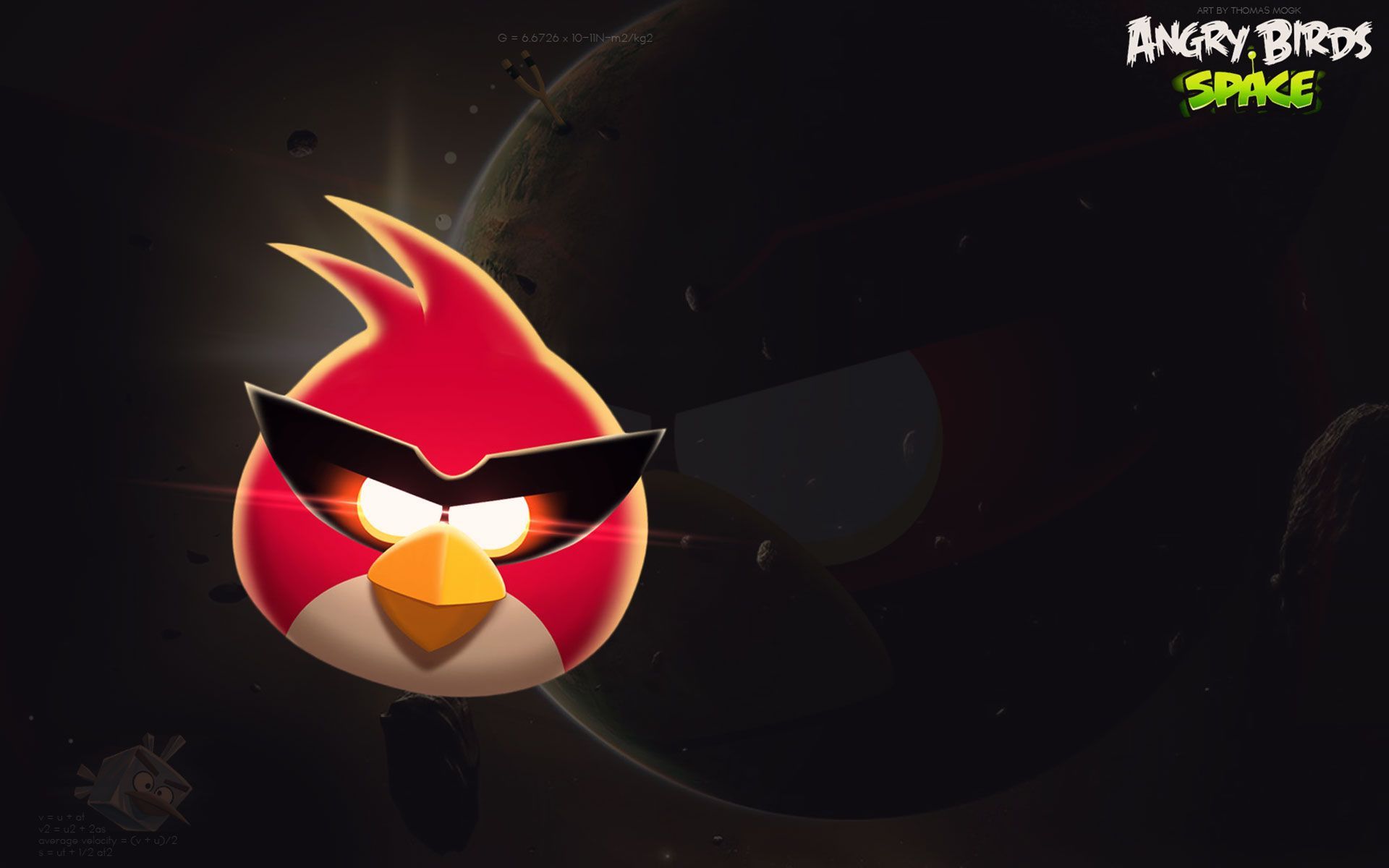 Black Angry Bird Space Wallpaper