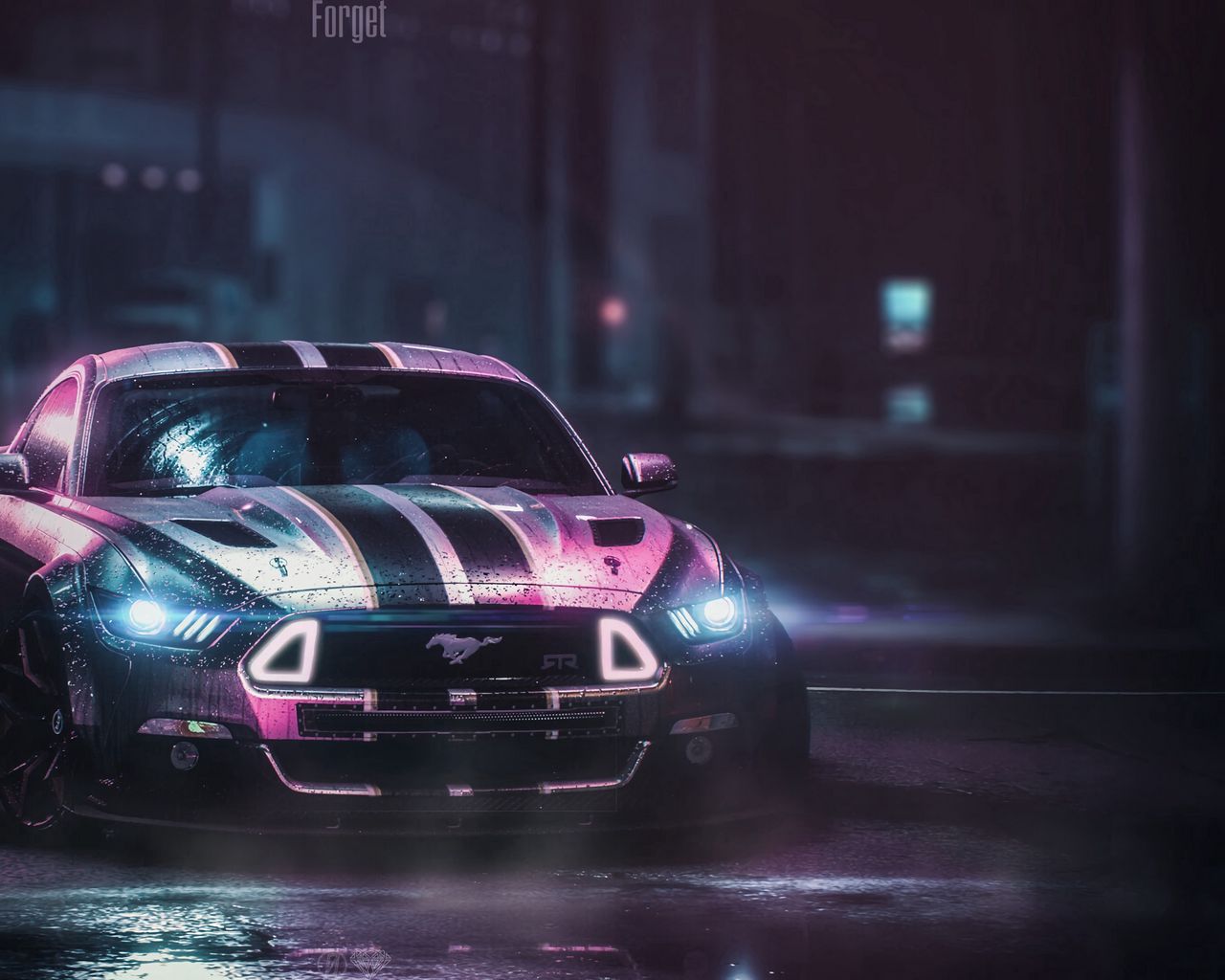 Retro Muscle Car Neon Wallpapers Wallpaper Cave