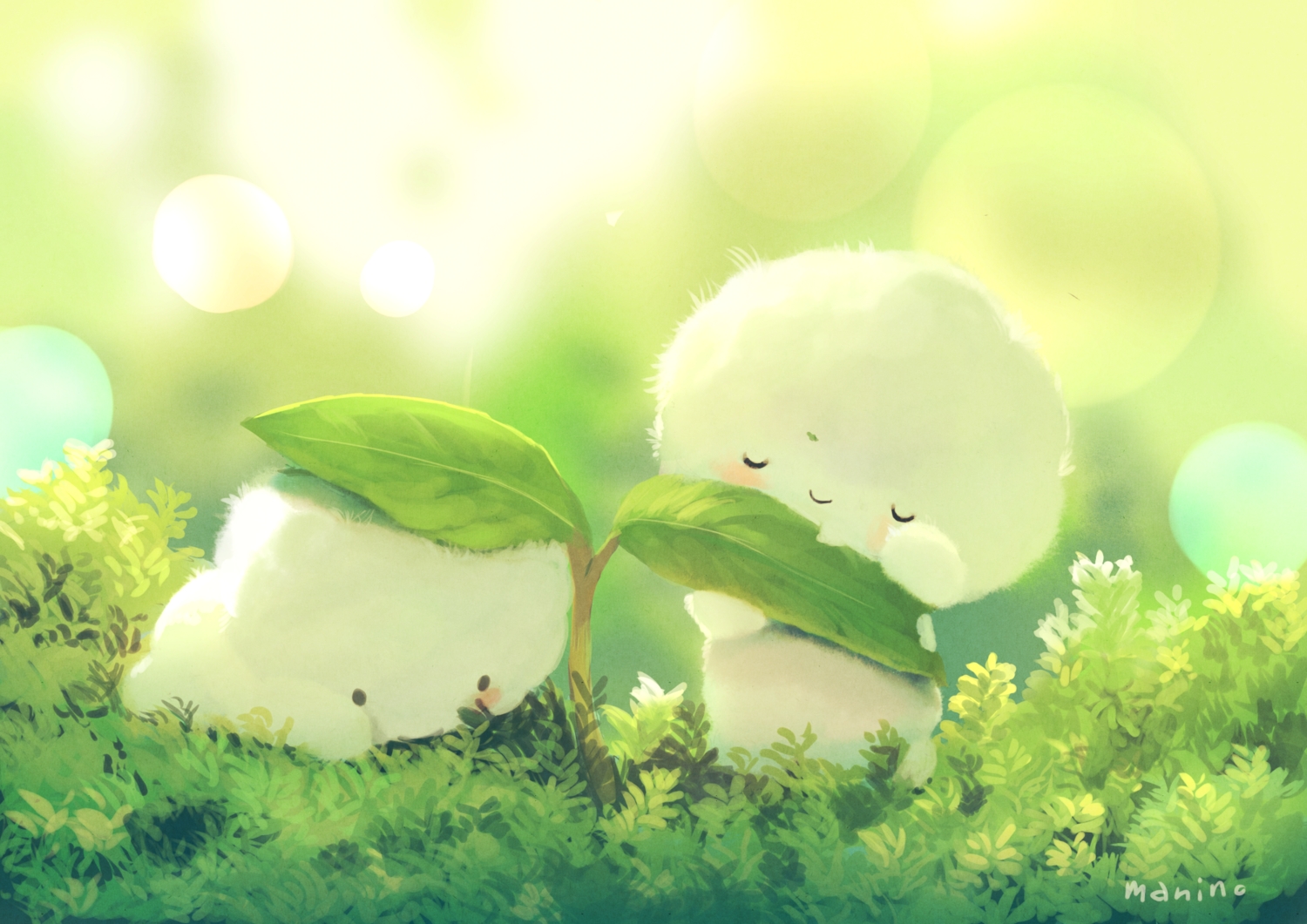 Soft Green Anime Wallpapers Wallpaper Cave