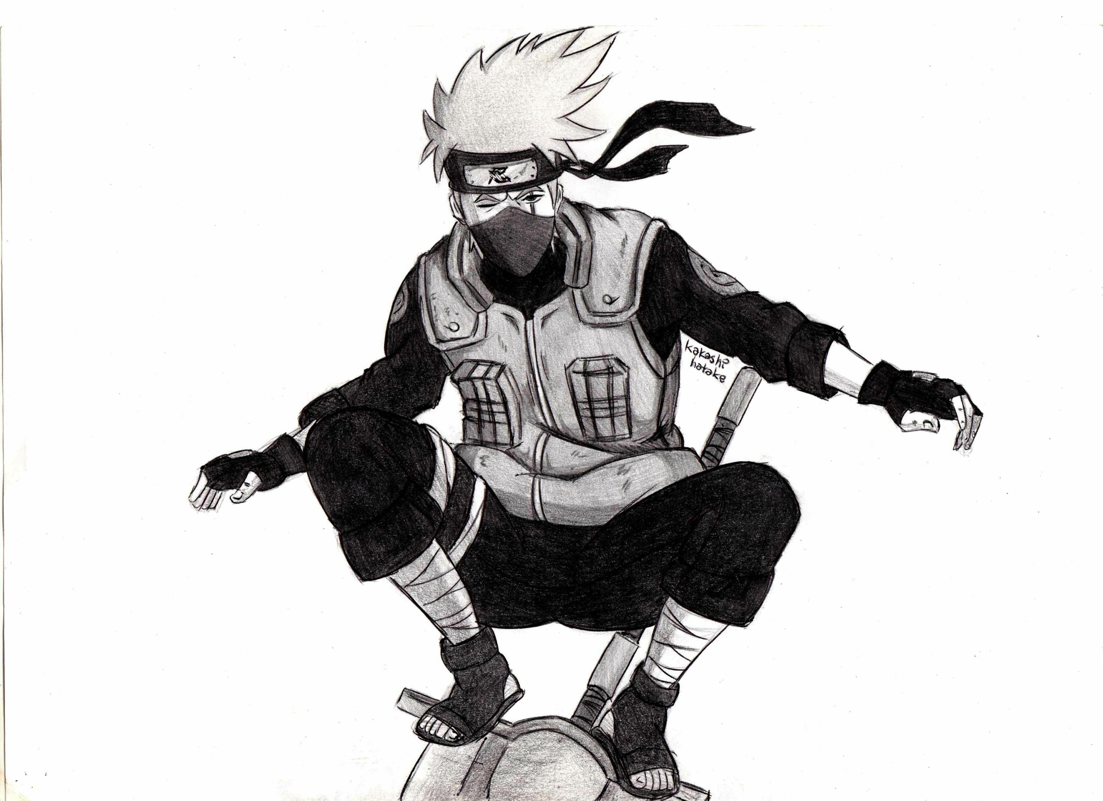 Kakashi Black And White Wallpapers Wallpaper Cave