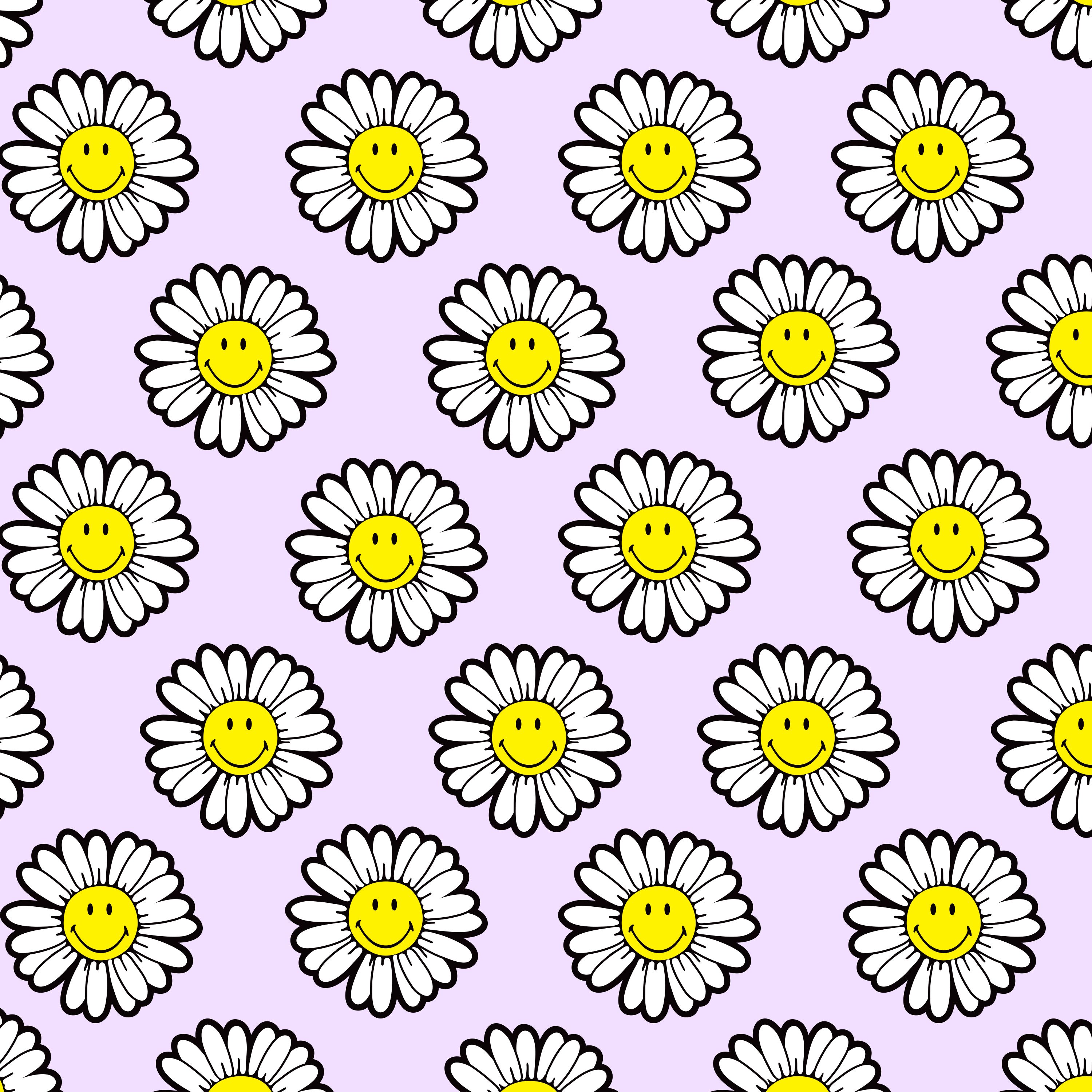 Aesthetic Flowers With Smiley Faces Wallpapers Wallpaper Cave