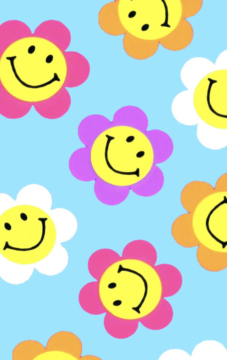 Aesthetic Flowers With Smiley Faces Wallpapers Wallpaper Cave