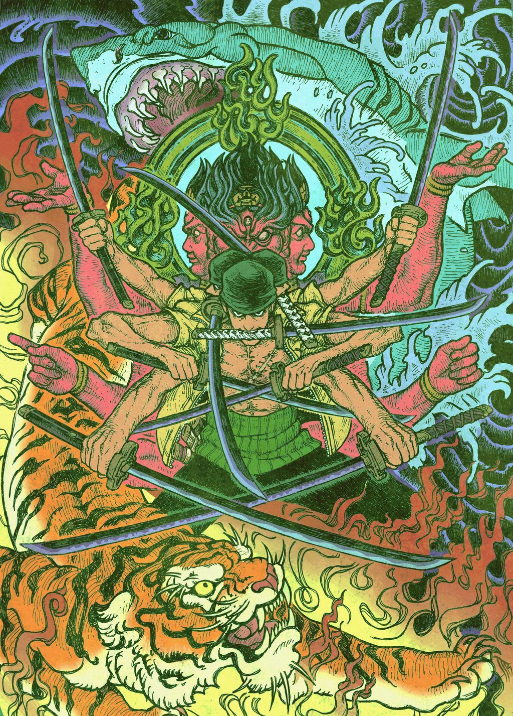 Zoro Ashura Wallpapers Wallpaper Cave