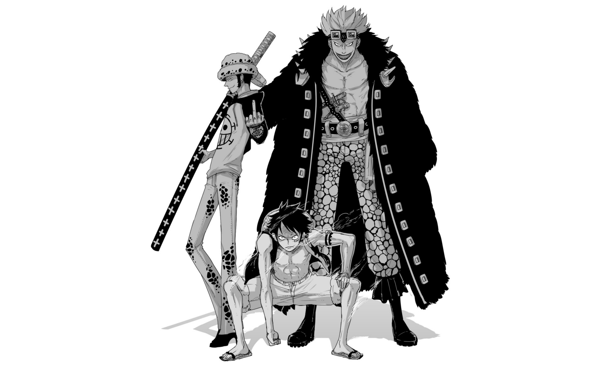 One Piece Black And White Wallpapers Wallpaper Cave