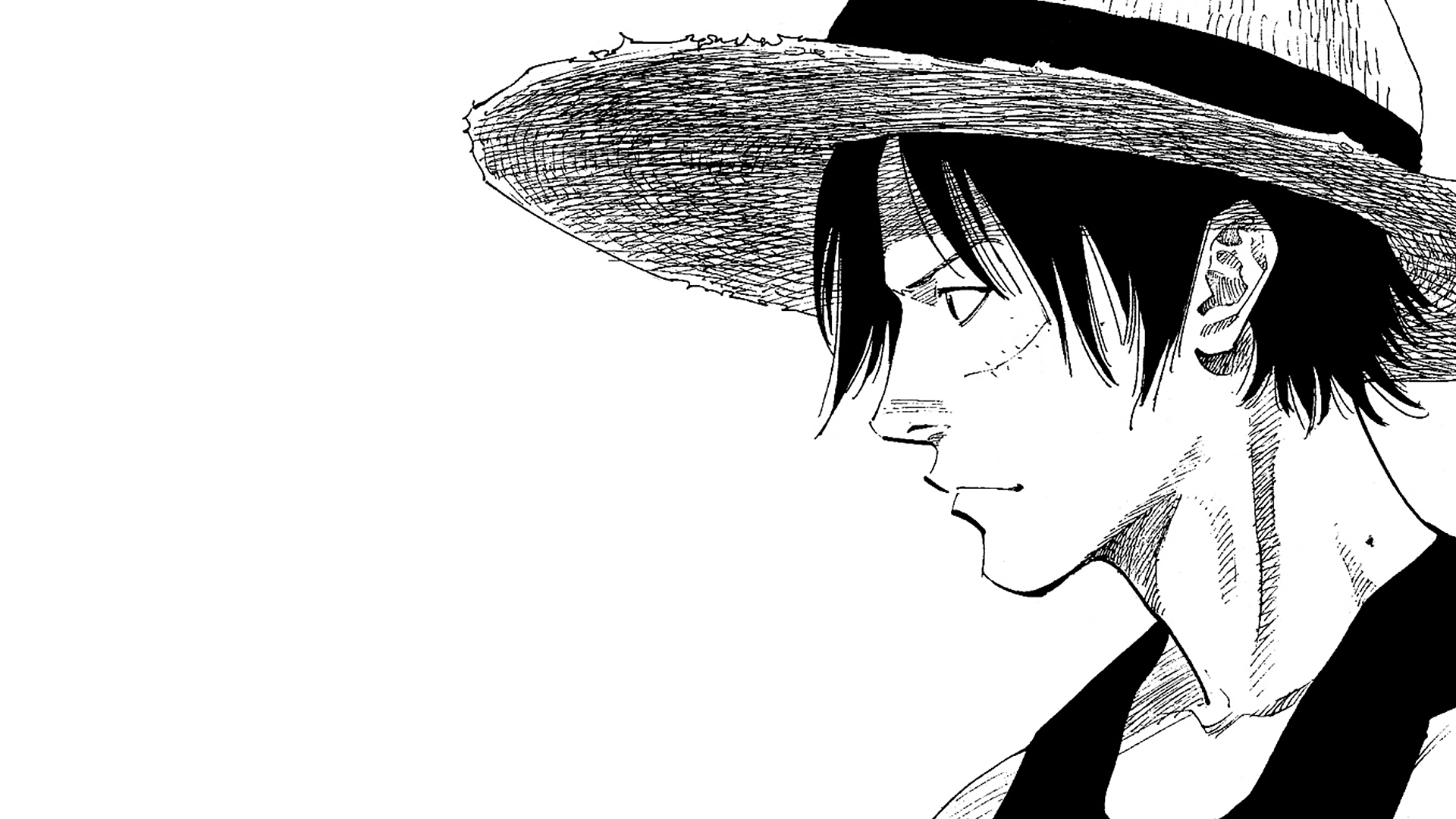 One Piece Black And White Wallpapers Wallpaper Cave