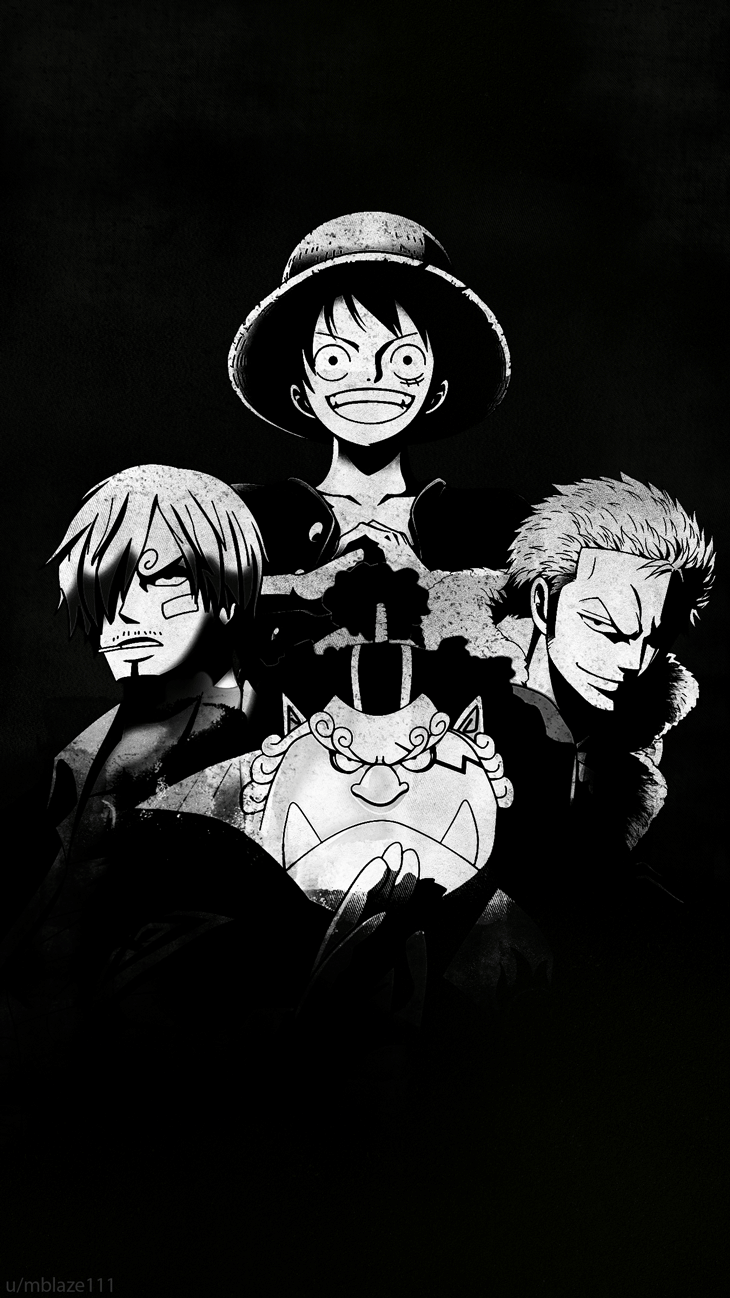 One Piece Black And White Wallpapers Wallpaper Cave