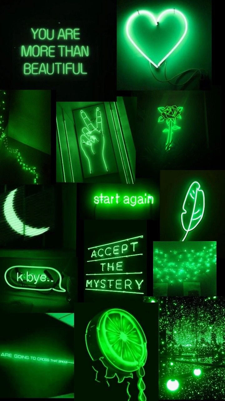 Green Aesthetic Neon Wallpapers Wallpaper Cave