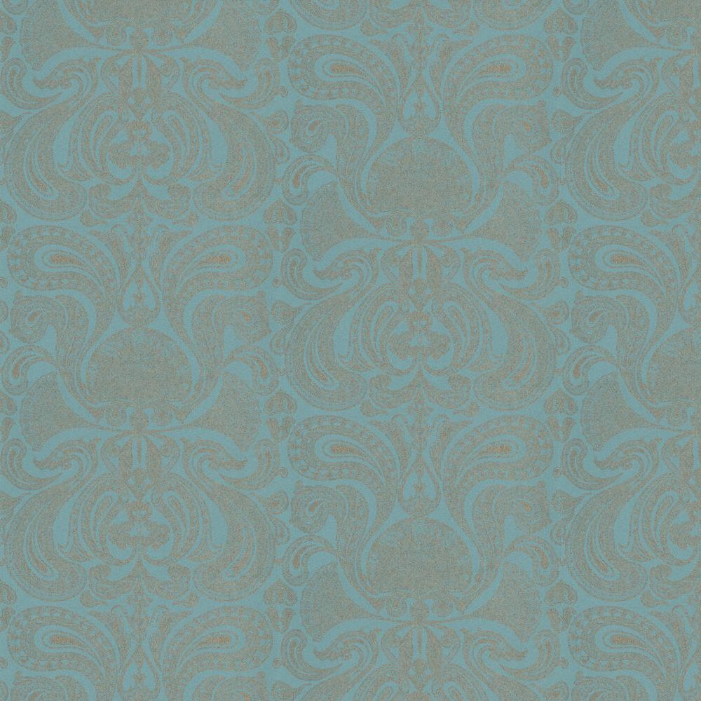 Teal And Gold Desktop Wallpaper