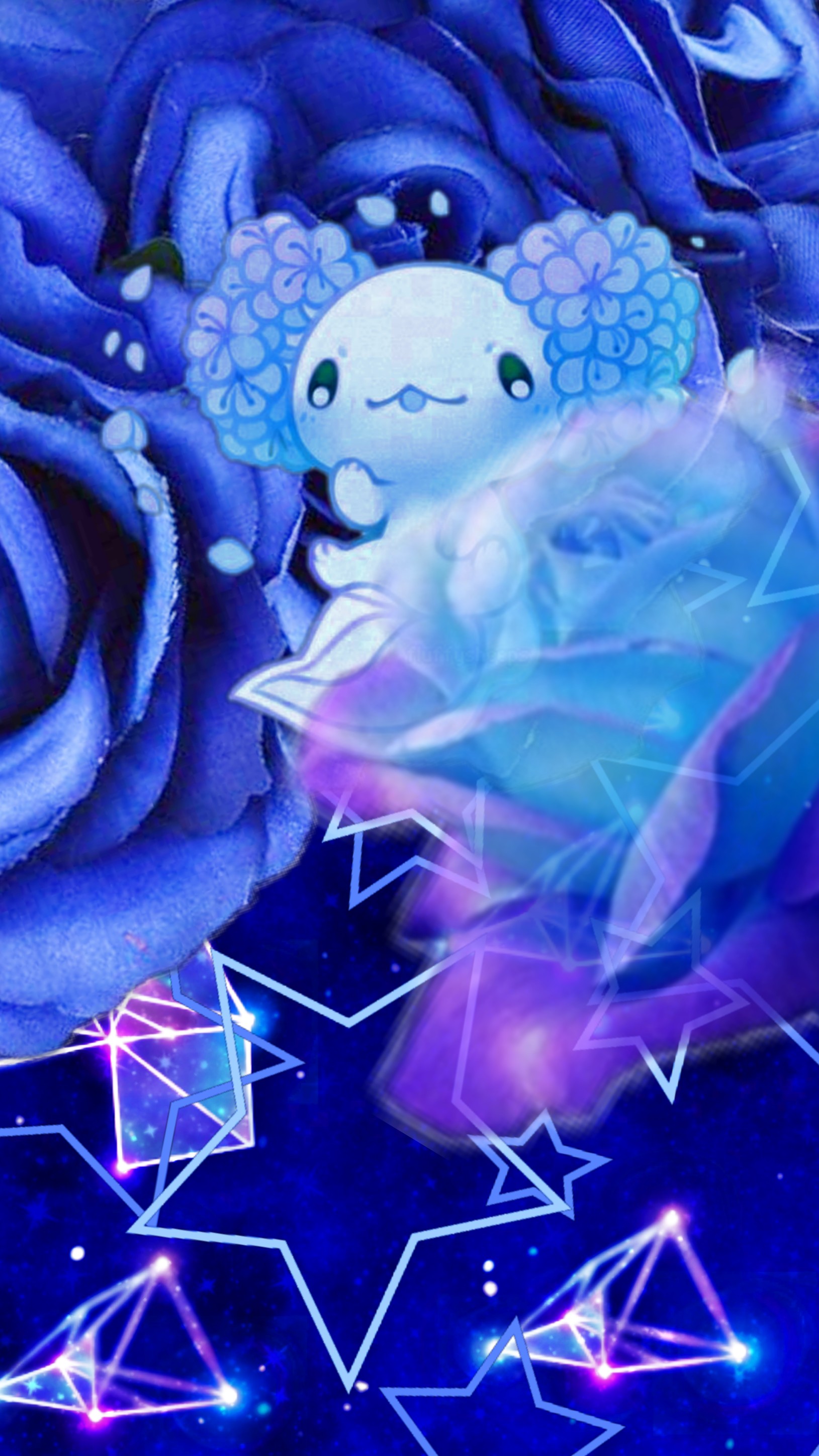 Blue Axolotl Wallpapers Wallpaper Cave