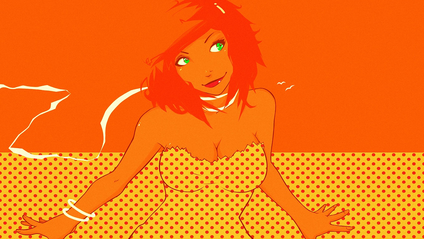 Orange Girl Wallpapers Wallpaper Cave