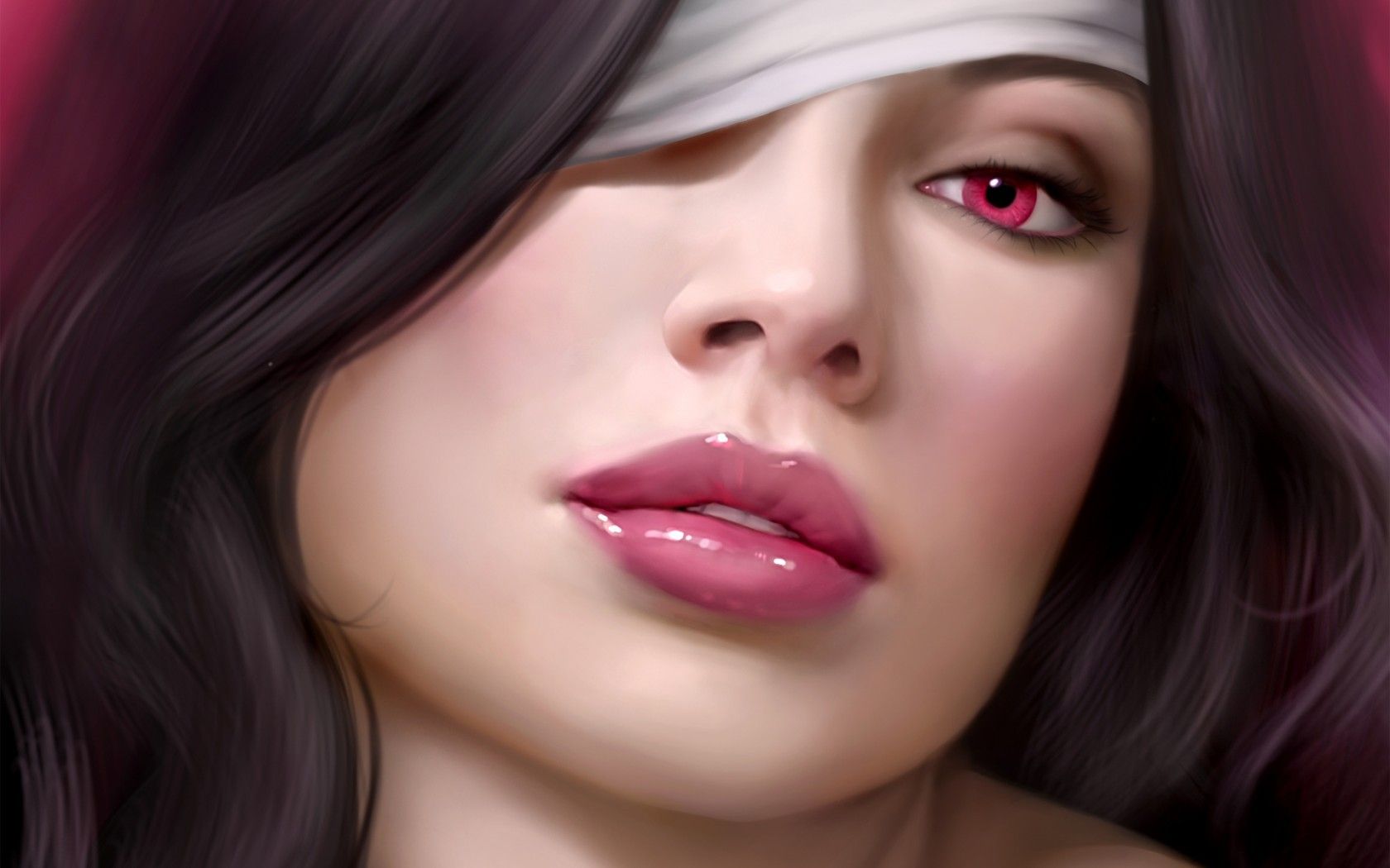 Women Eyes Pink Wallpapers Wallpaper Cave