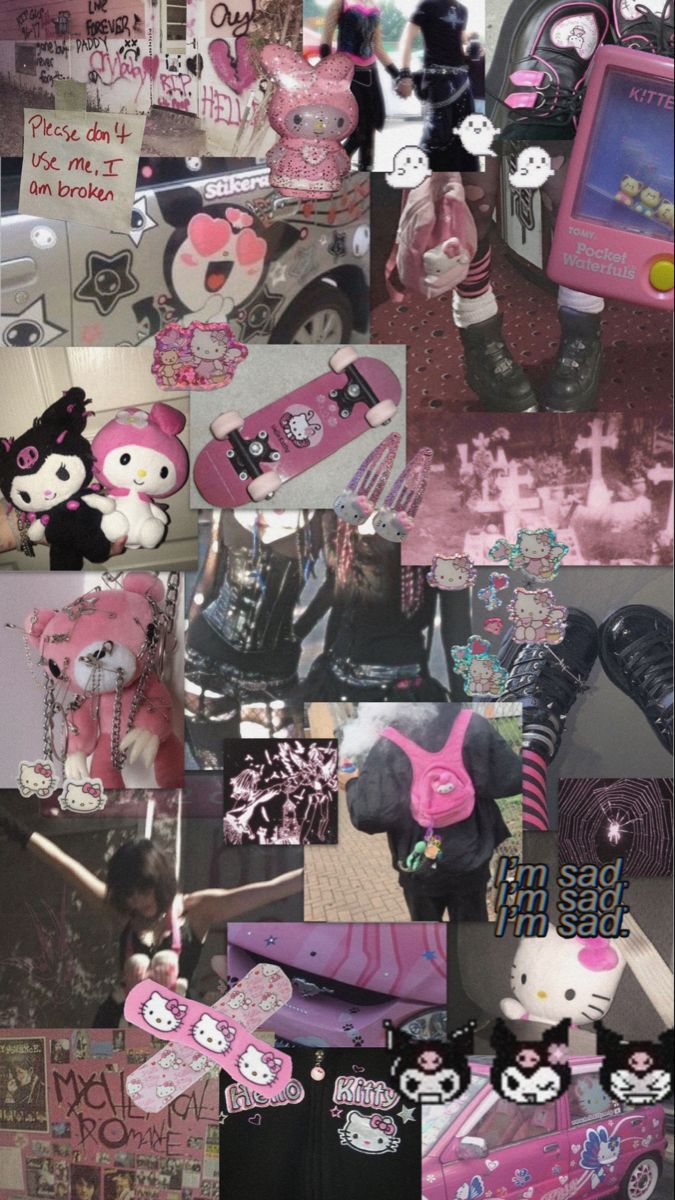 Goth Hello Kitty Wallpapers Wallpaper Cave