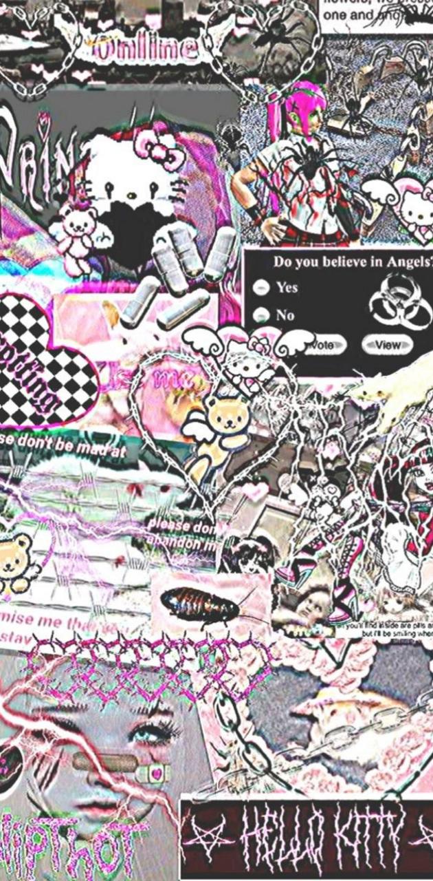 Goth Hello Kitty Wallpapers Wallpaper Cave