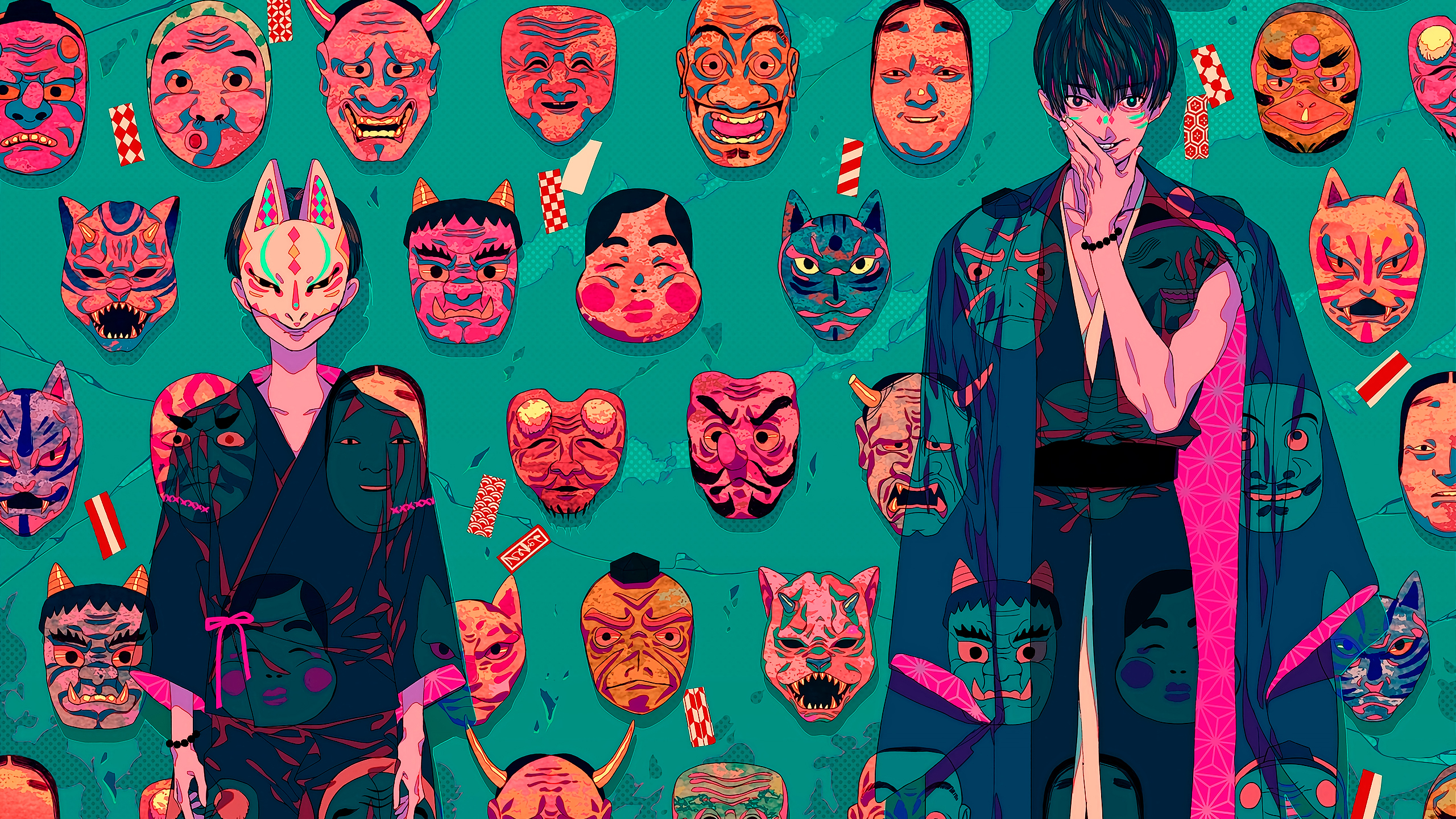 Japan Mask Wallpapers Wallpaper Cave