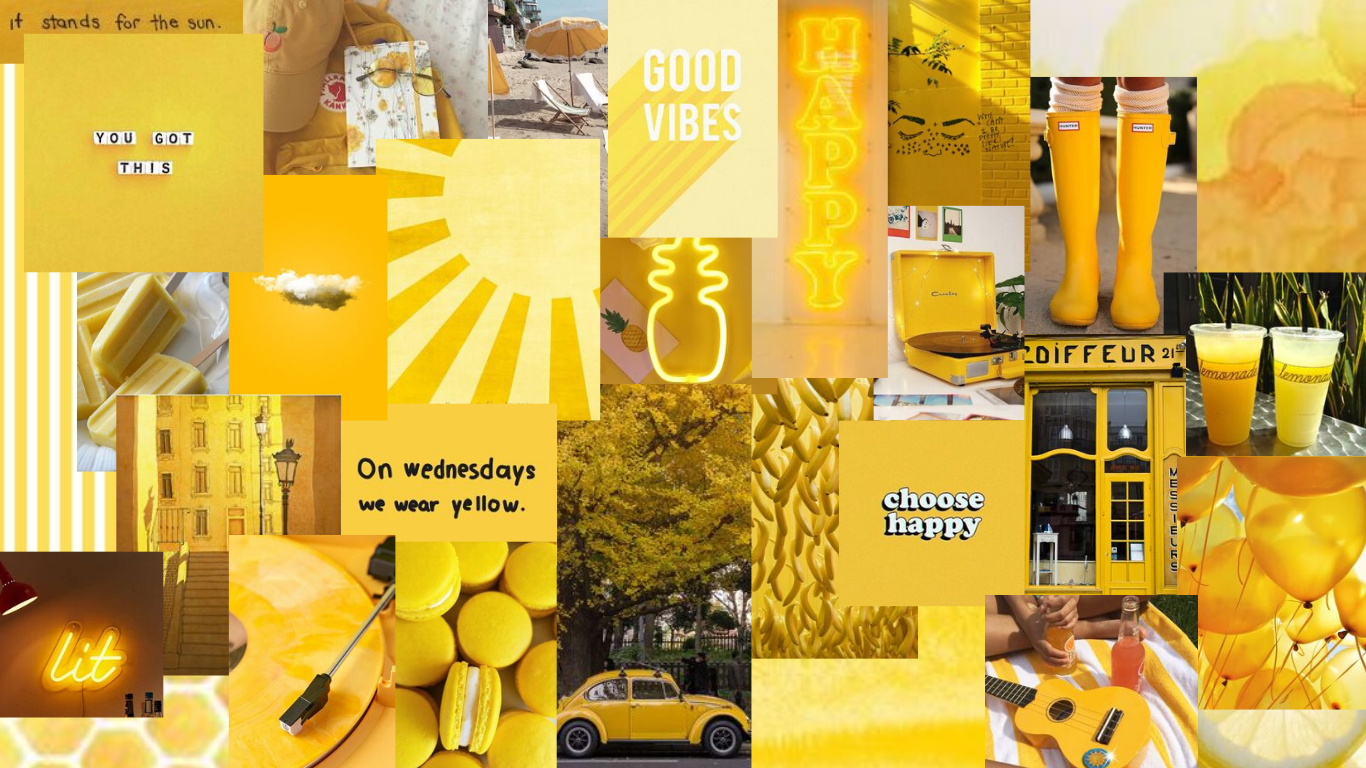 Laptop Aesthetic Yellow Wallpapers Wallpaper Cave