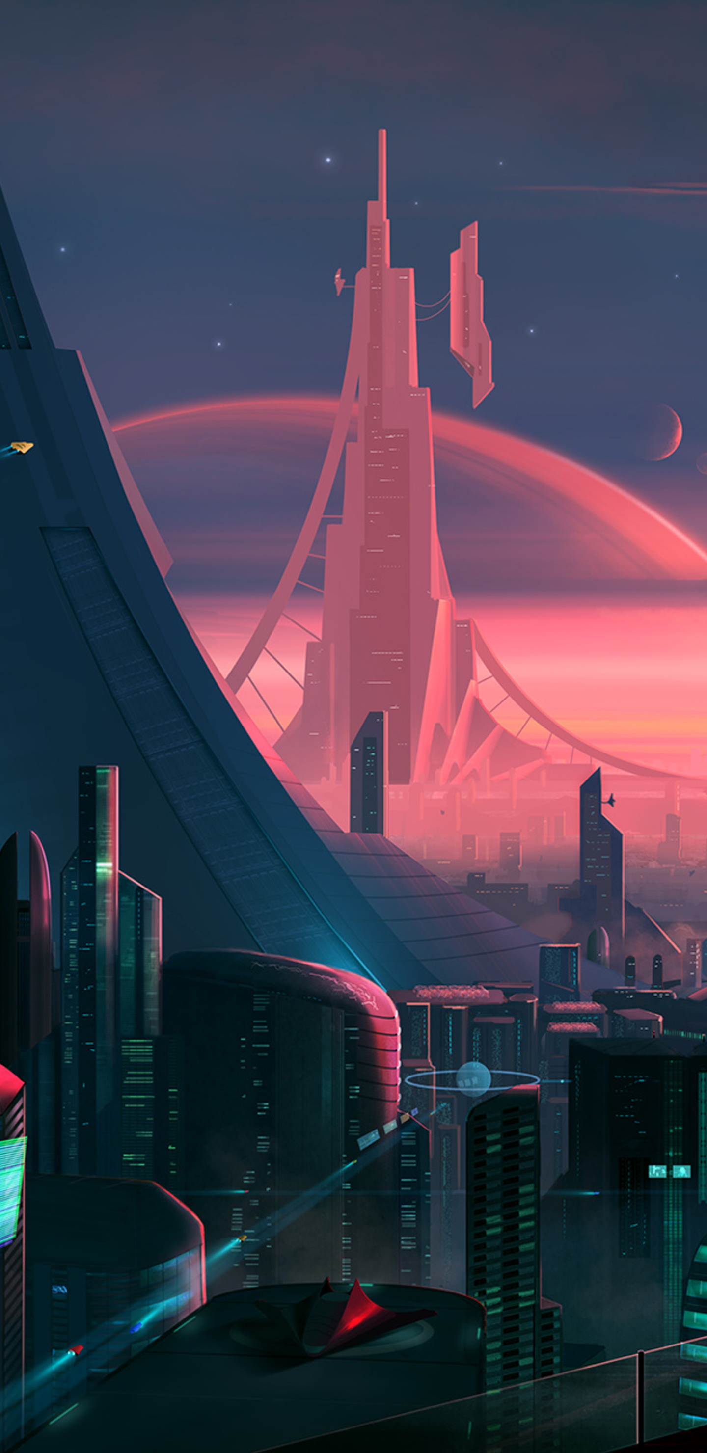 Blue And Pink City Wallpapers Wallpaper Cave